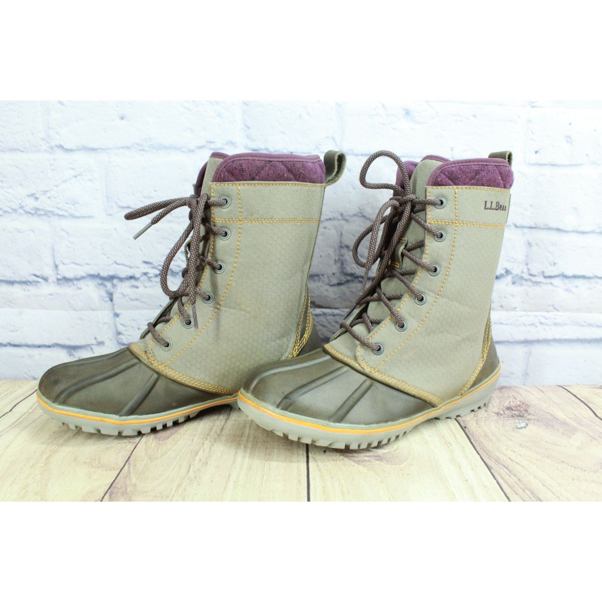 L.L. Bean LL Bean Brown Waterproof Mid-Calf Duck Boots Size US 6 / IT 36 - 3 Thumbnail