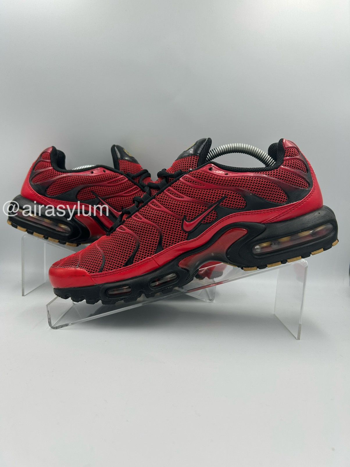 Nike 👹2015 Nike Air Max Plus Tuned Air Tn ”Diablo Red / Loves” Size US 10.5 / EU 43-44 - 5 Thumbnail