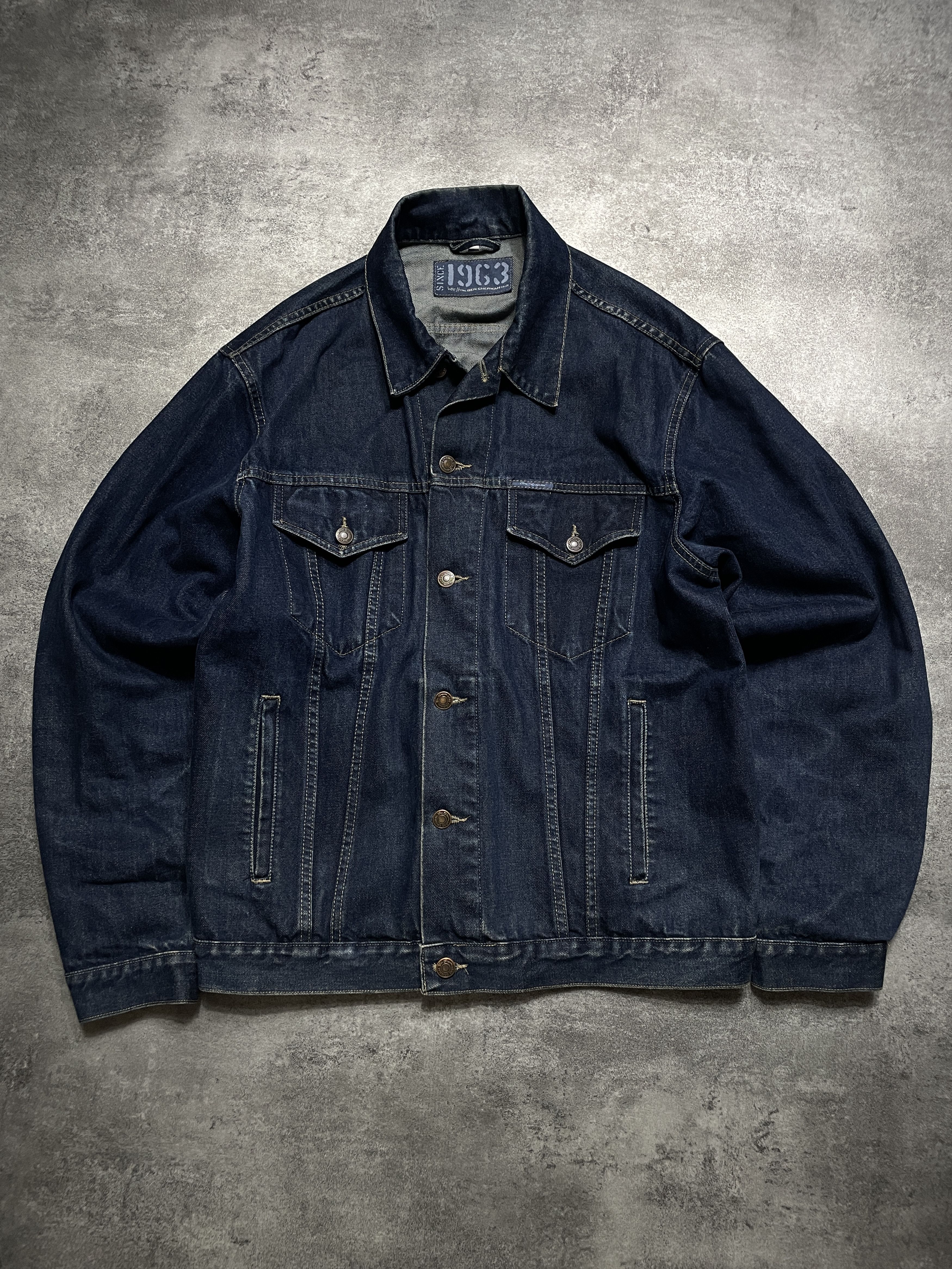 Ben Sherman RARE Vintage Y2K Ben Sherman Denim Jacket Solid Men’s Size US XL / EU 56 / 4 - 1 Thumbnail