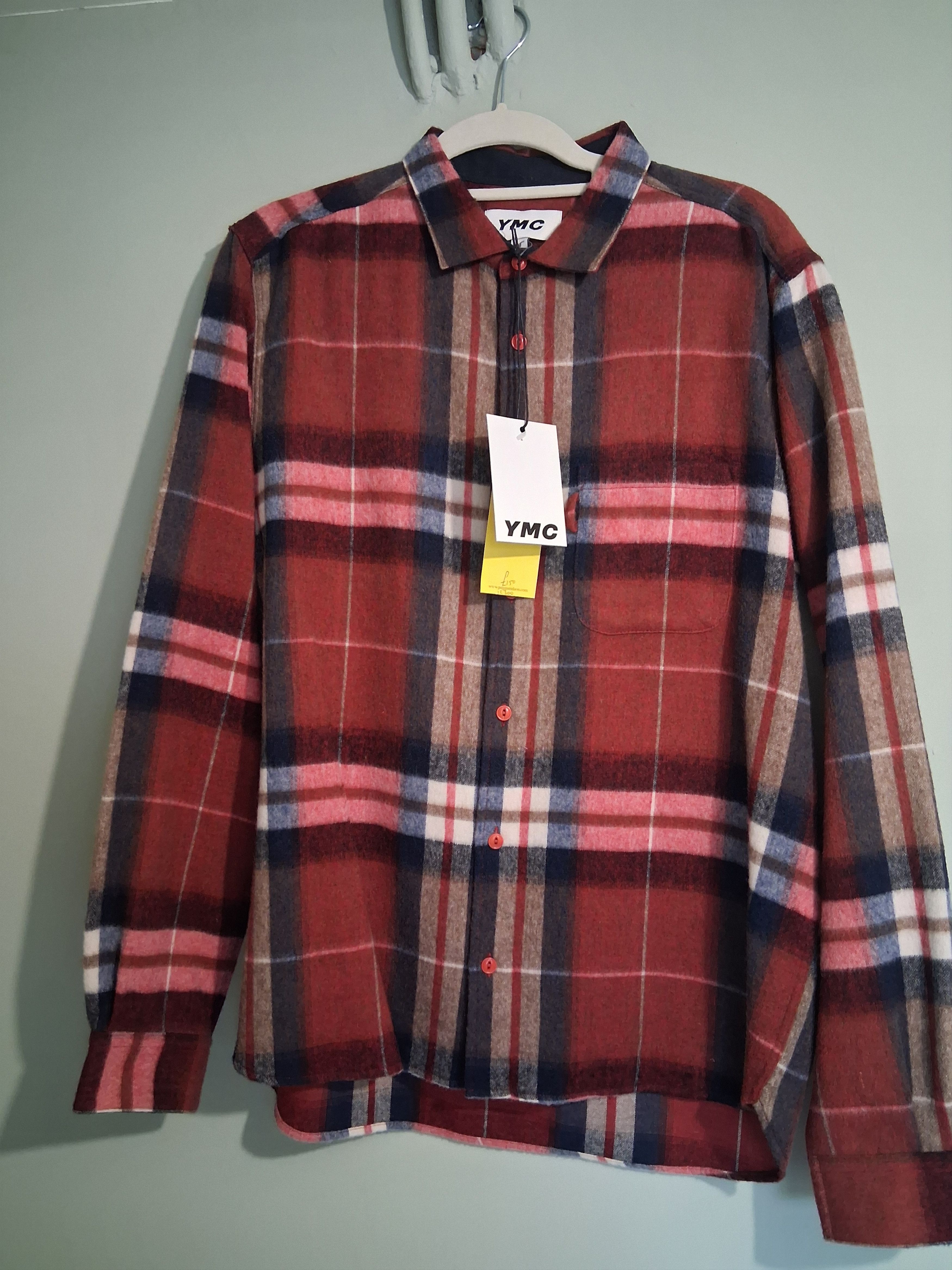 YMC Curtis Wool Check Shirt Red Size US S / EU 44-46 / 1 - 1 Thumbnail