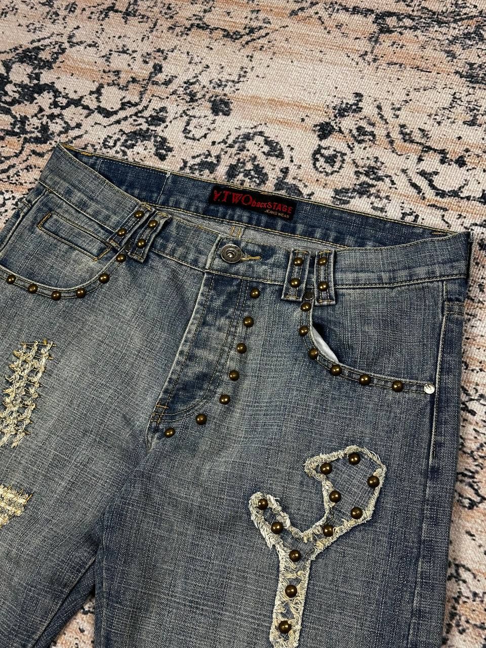 Japanese Brand Vintage Avant Garde Grunge Punk Baggy Denim Jeans Size US 34 / EU 50 - 4 Thumbnail