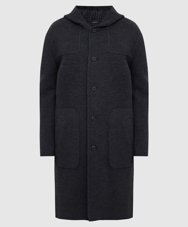 Fendi o1s1wg110226 Duffel Coat in Dark Gray Size US M / EU 48-50 / 2 - 1 Thumbnail