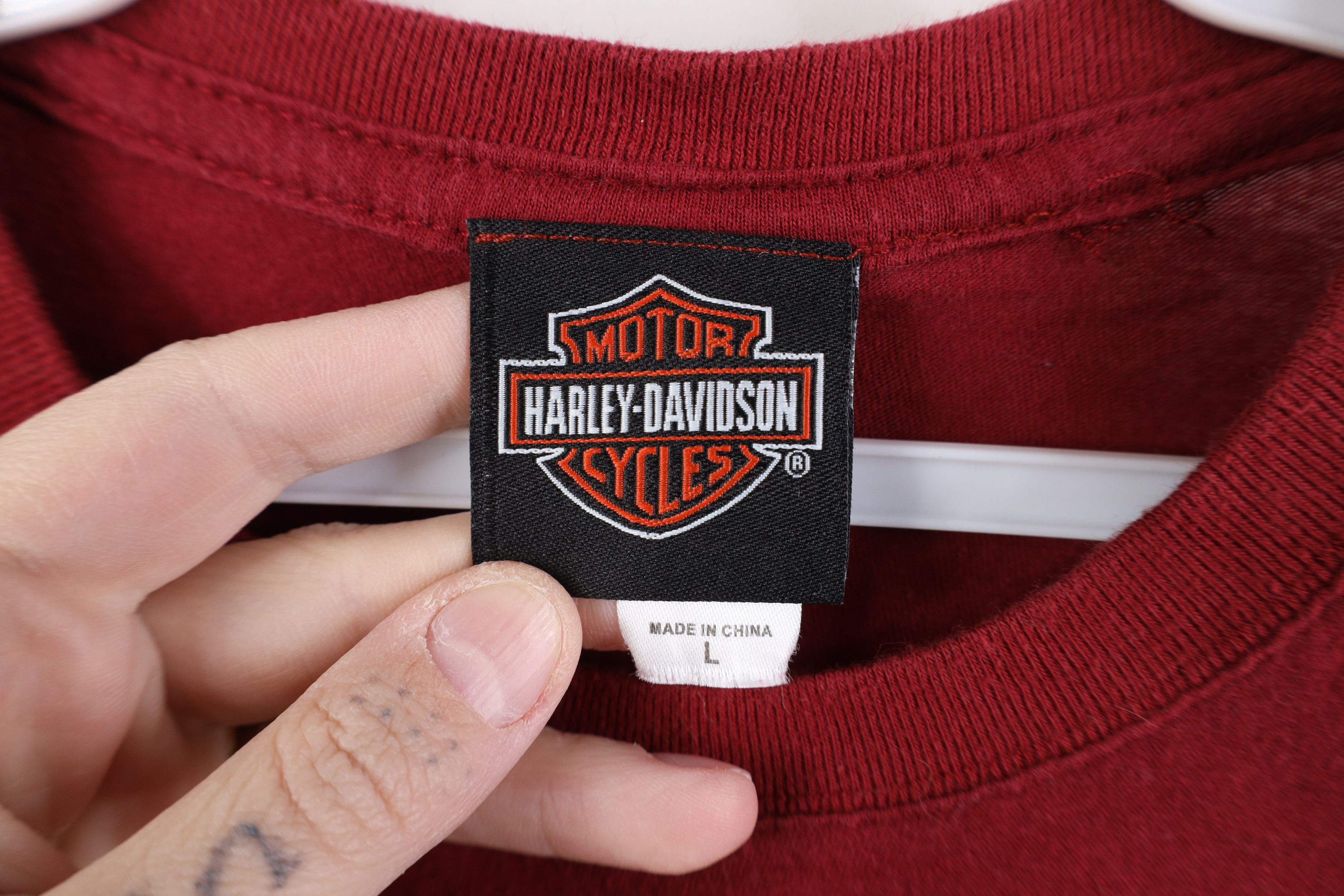 Harley Davidson Vintage Y2K Harley Davidson Dragon Long Sleeve T-Shirt Red Size US L / EU 52-54 / 3 - 7 Thumbnail