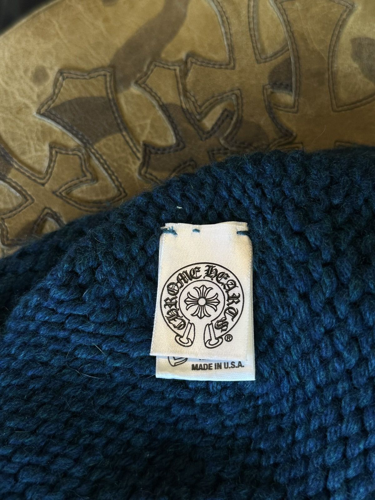 Chrome Hearts CHROME HEARTS TRIPPLE PATCH BEANIE Size ONE SIZE - 4 Thumbnail