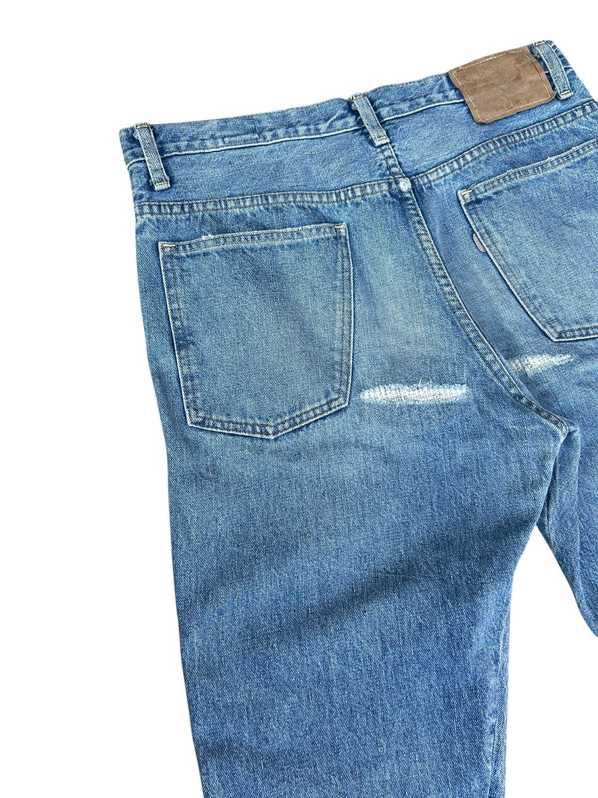 Beams Plus × Orslow Orslow 106 X Beams Ripped Distressed Denim Cropped Jeans Size US 30 / EU 46 - 16 Thumbnail