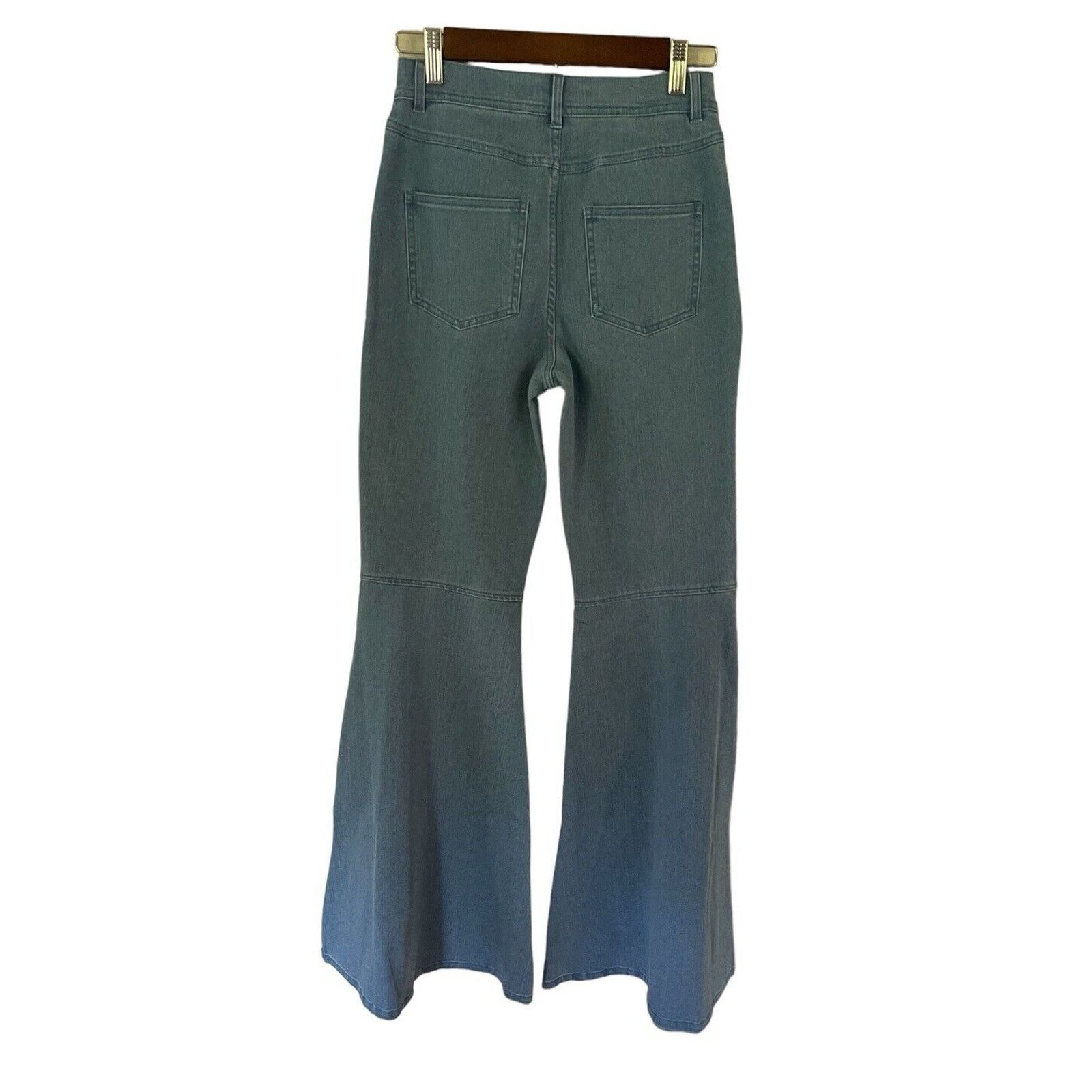 Haute Hippie Haute Hippie High Waist Wide Leg Bell Bottom Jeans Size 4 Size 27" / US 4 / IT 40 - 5 Thumbnail