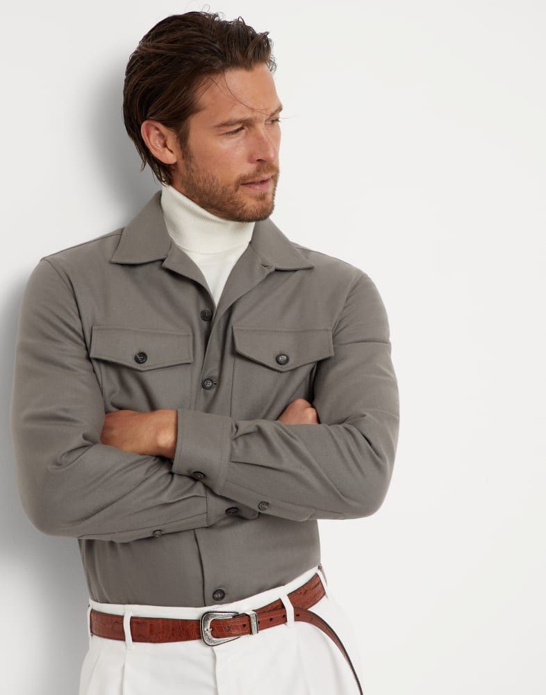 Brunello Cucinelli o1w1db10825 Shirt in Sage Green Size US S / EU 44-46 / 1 - 3 Thumbnail