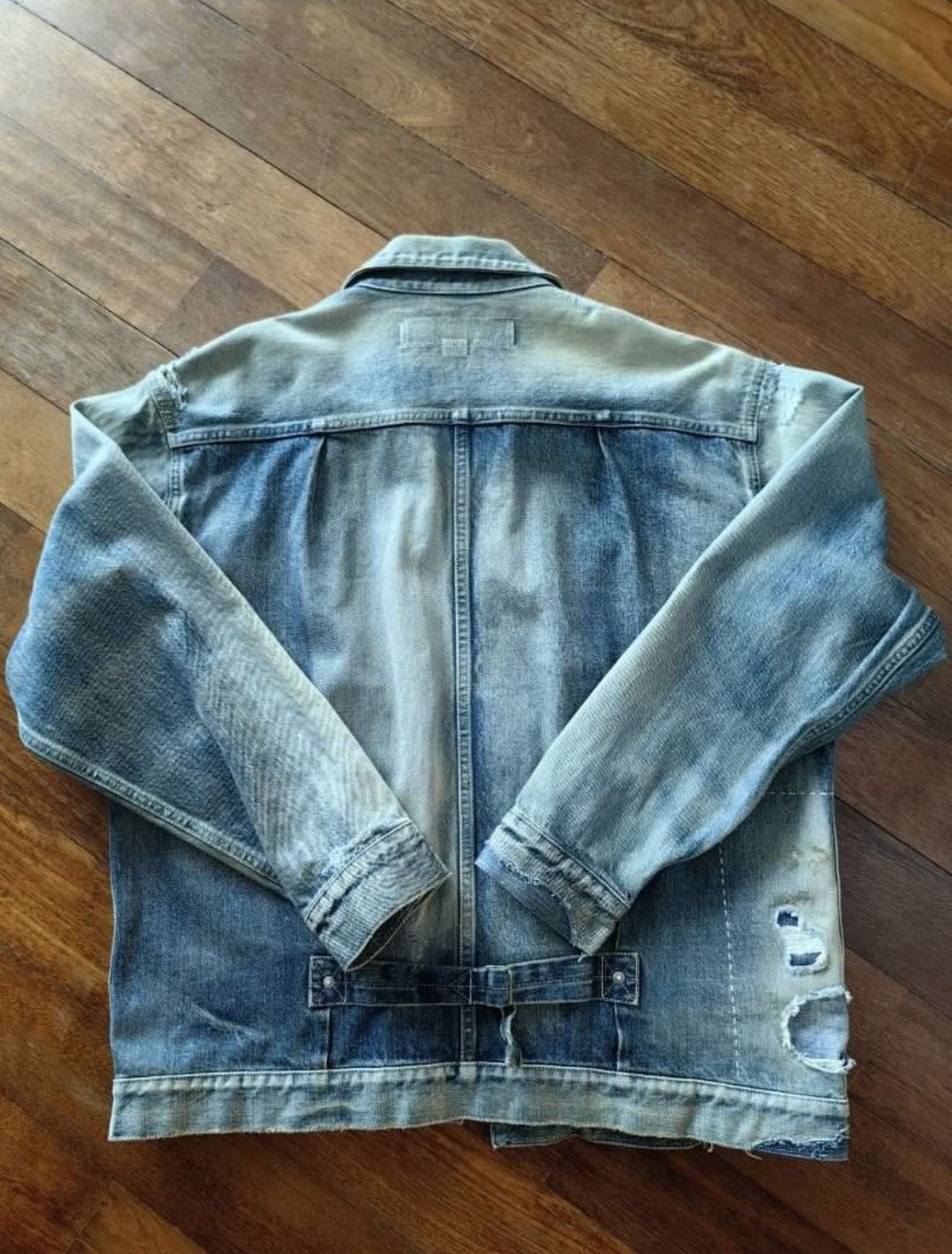 Neighborhood Neighborhood Distressed Denim Jacket Size US L / EU 52-54 / 3 - 2 Thumbnail