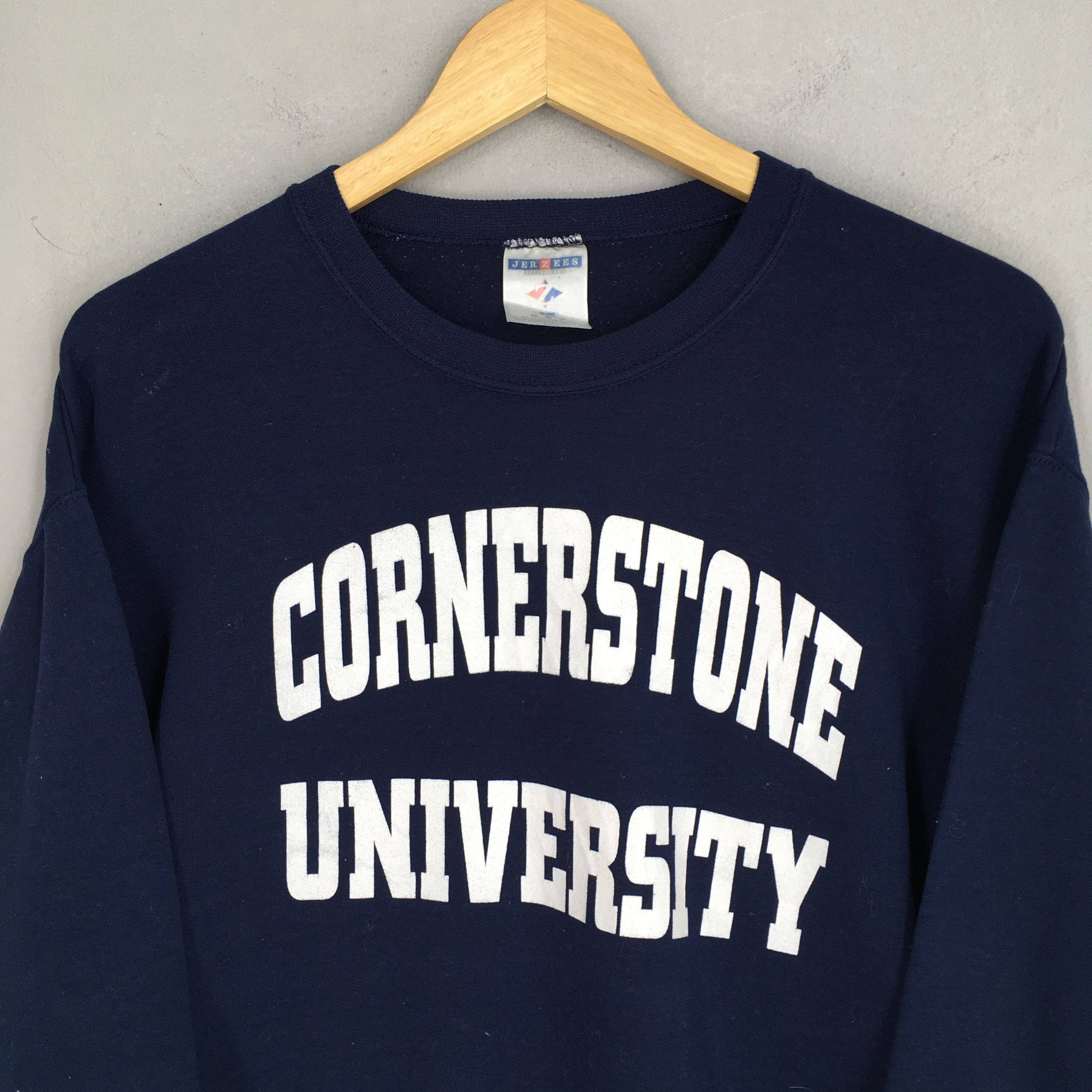 Jerzees Vintage Y2K Cornerstone University Sweatshirt Medium Size US M / EU 48-50 / 2 - 2 Thumbnail