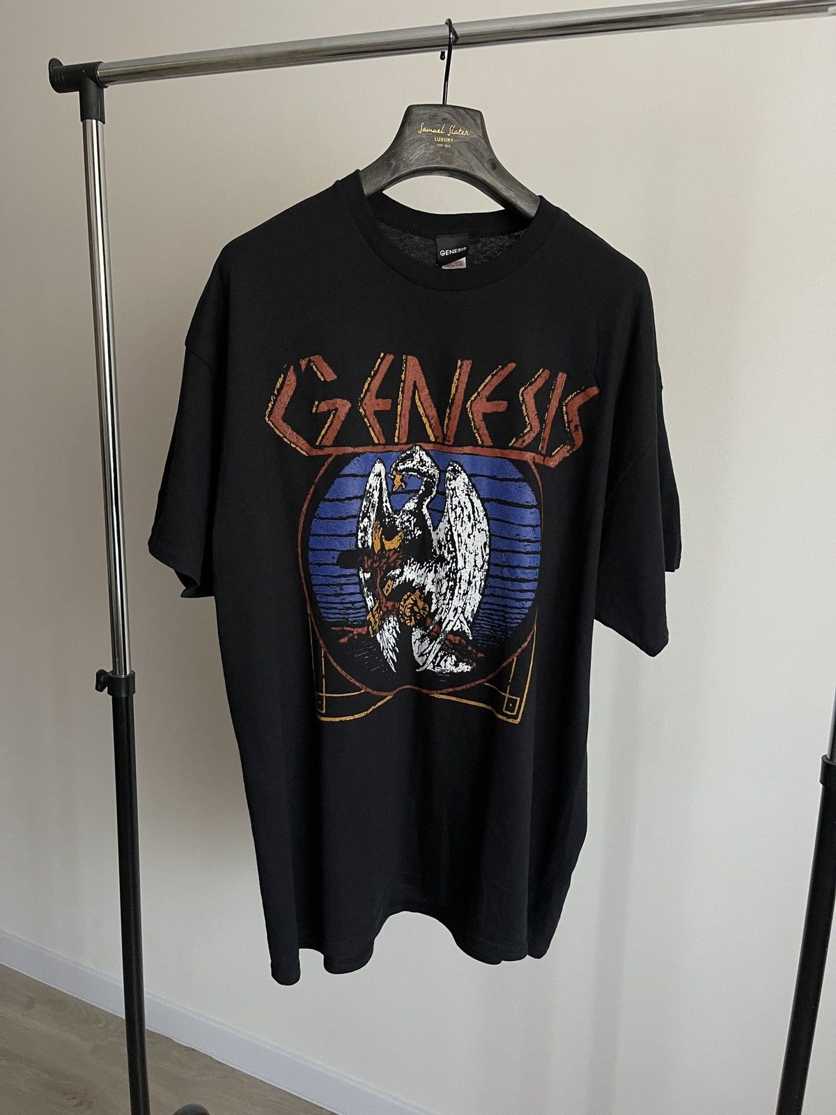 Band Tees Genesis Band Graphic Tee - Vintage Style Eagle & Snake Logo Size US XXL / EU 58 / 5 - 1 Thumbnail