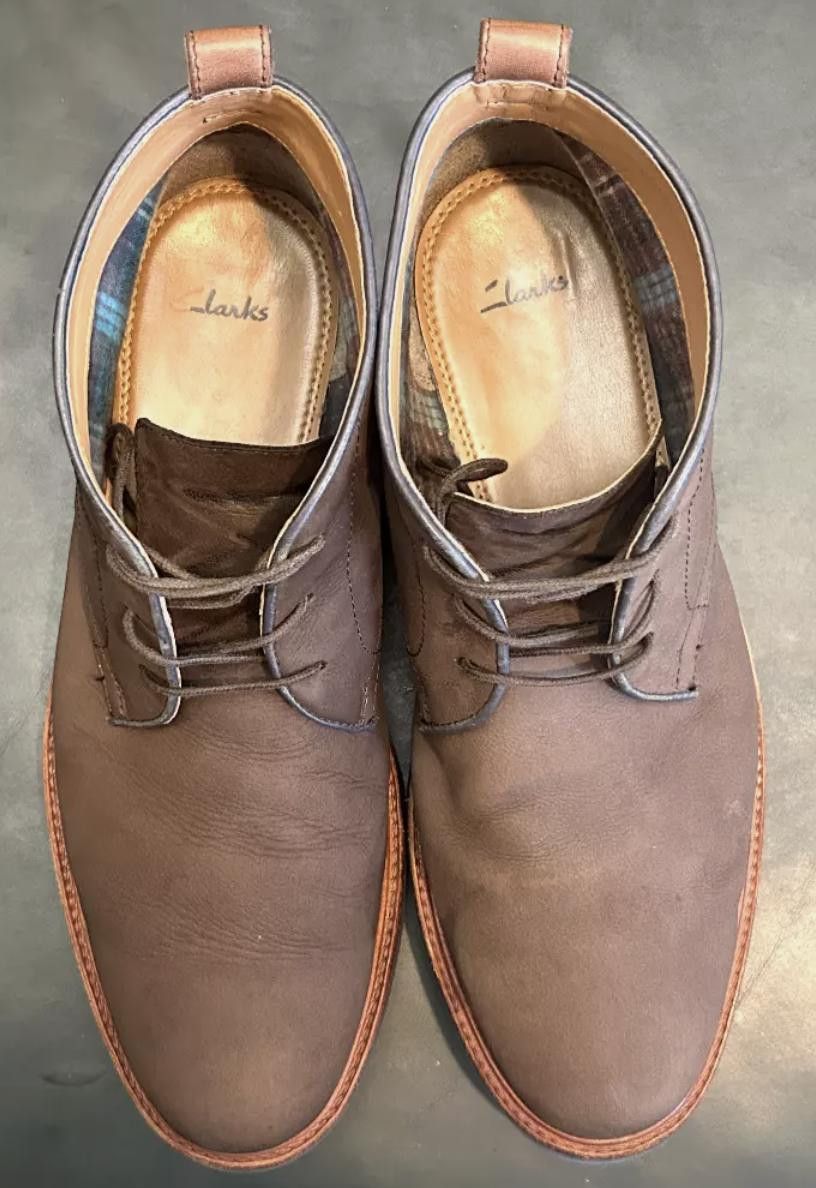 Clarks CLARKS Men's FULHAM HI BROWN LEATHER BOOTS #67498 SIZE 9.5 Size US 9.5 / EU 42-43 - 9 Thumbnail