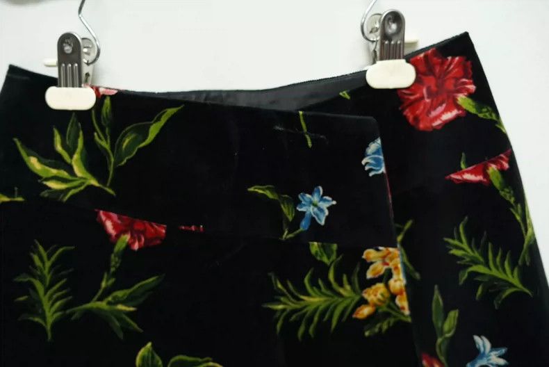 Kenzo KENZO Silk velvet floral skirt Size 26" / US 2 / IT 38 - 4 Thumbnail