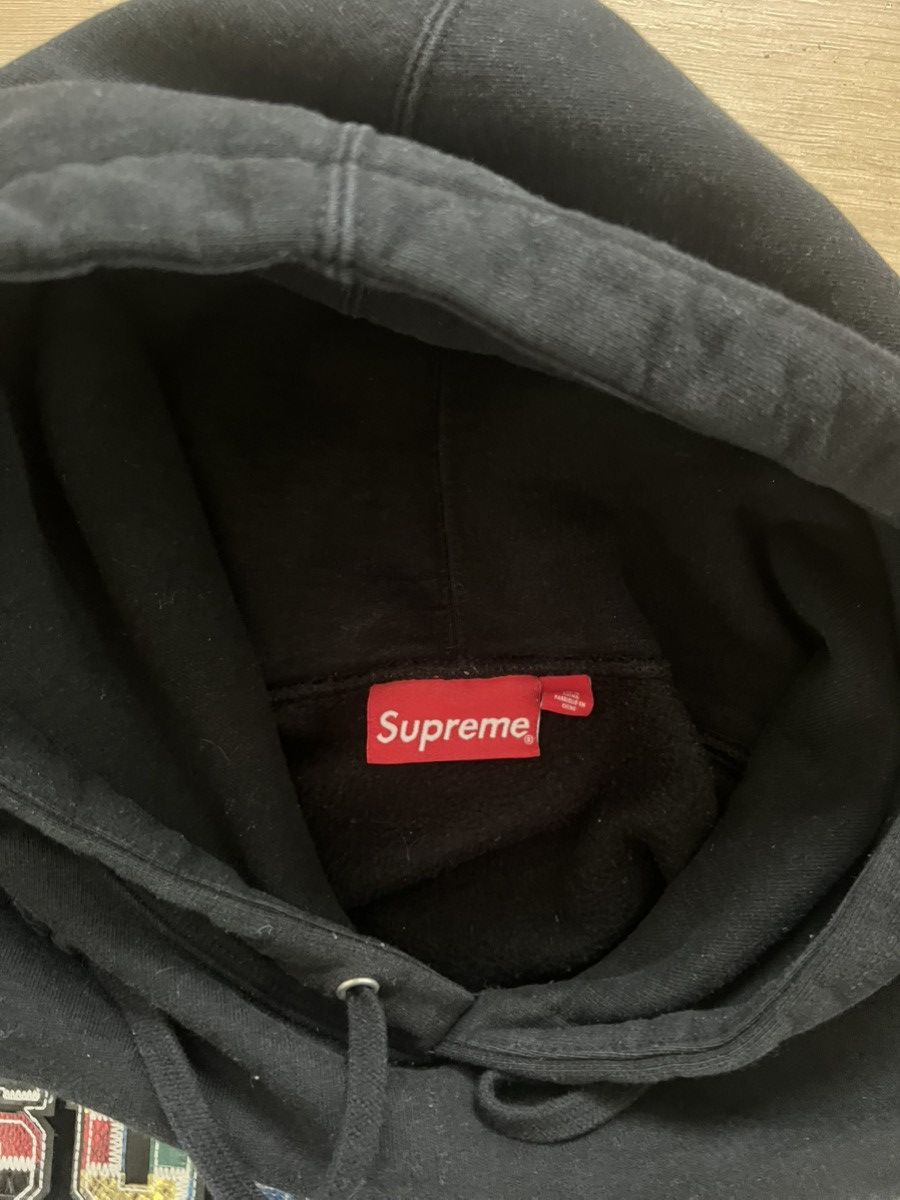 Supreme Supreme collegiate patchwork hoodie Size US M / EU 48-50 / 2 - 2 Thumbnail