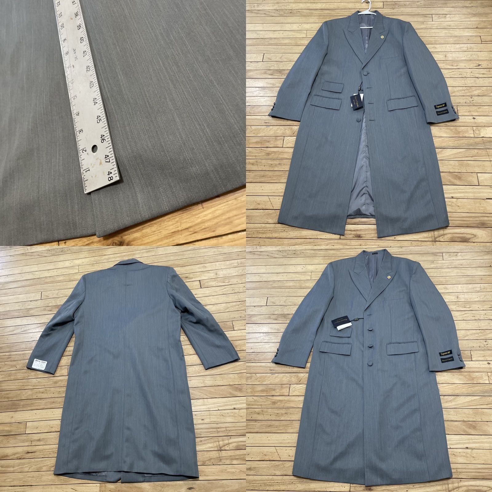 Vintage VINTAGE Gianni Vironi Super 100 Trench Coat Women 42R Gray Lightweight Sleek NEW Size M / US 6-8 / IT 42-44 - 10 Thumbnail