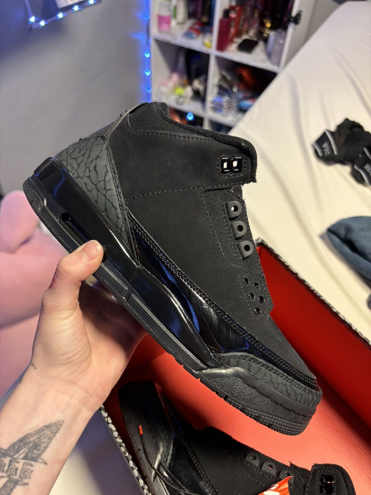 Jordan Brand Jordan black cat 3s retro gs Size US 6.5 / EU 39-40 - 3 Thumbnail