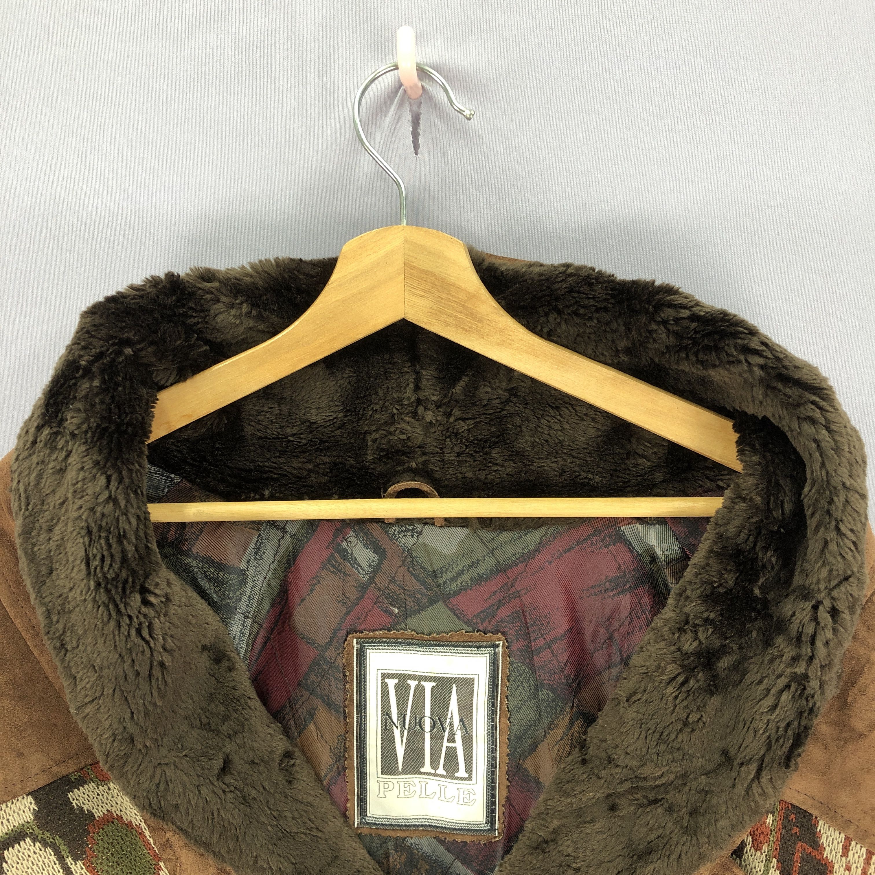 Japanese Brand × Vintage Vintage Via Nouva Pelle Leather Shearling Lining Jacket Size US XL / EU 56 / 4 - 6 Thumbnail