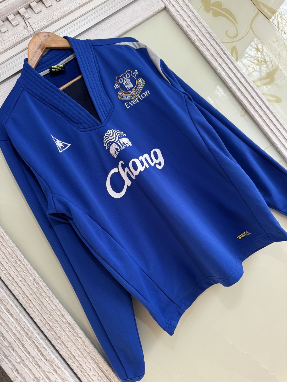 Le Coq Sportif × Vintage Vintage Everton 2009-2010 Soccer Drill Top Football Jersey Size US L / EU 52-54 / 3 - 4 Thumbnail