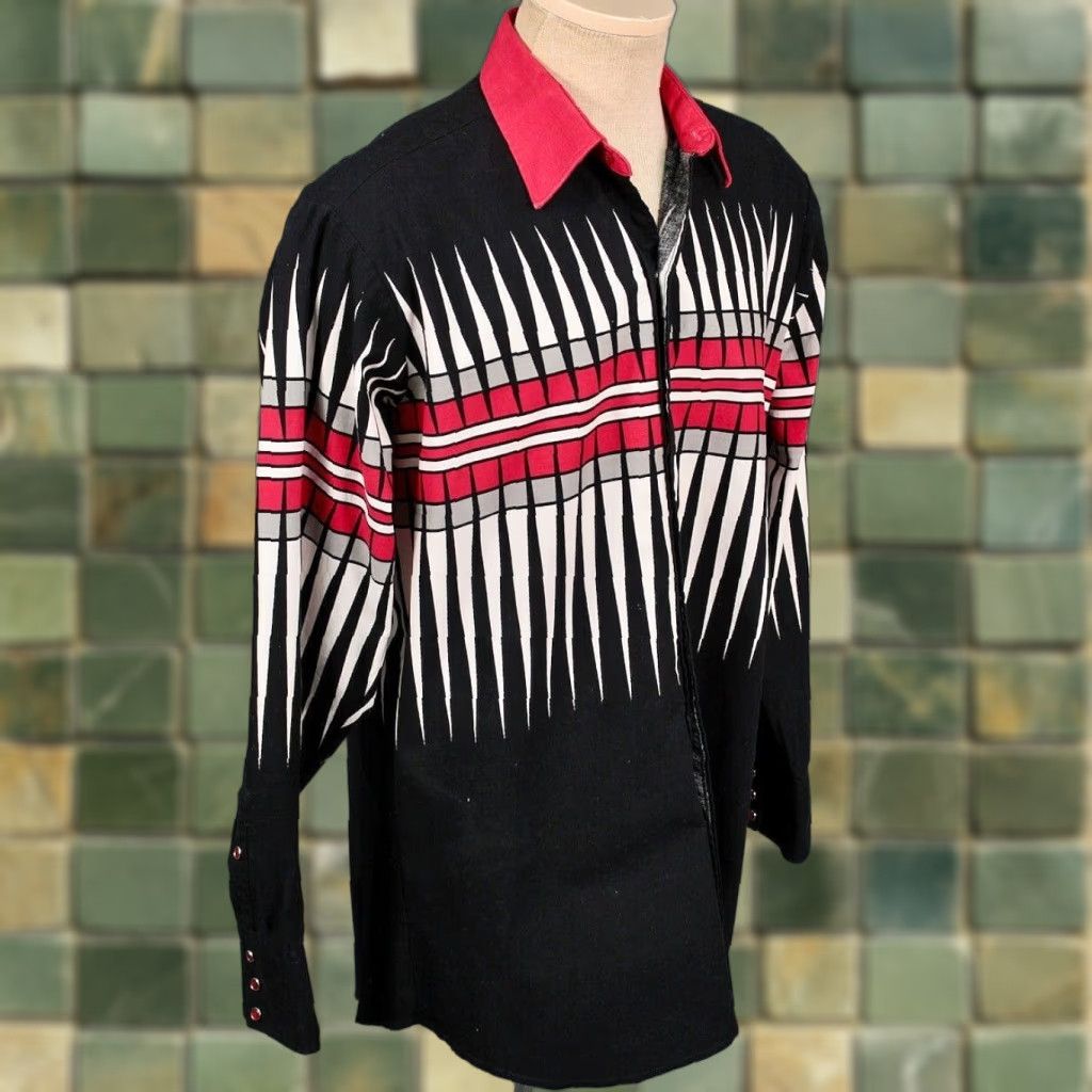 Brooks VTG Brooks & Dunn Western Shirt Sz L 1990s Shirt Mens Black Cotton 90s Vintage Disco Style Button-Front 1990s Men’s L Black Brooks & Dean Size US L / EU 52-54 / 3 - 1 Thumbnail