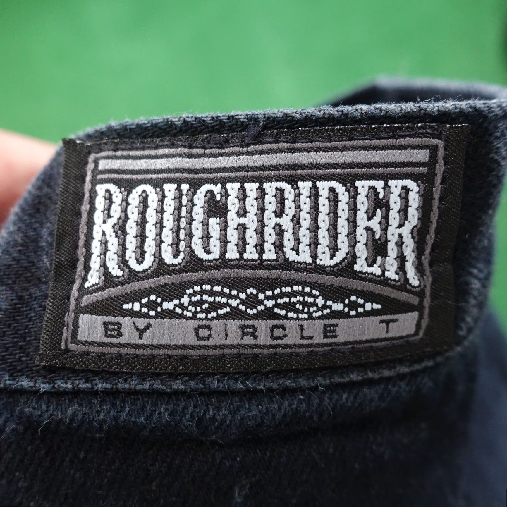 Denime VINTAGE ROUGHRIDER WESTERN DENIM JEANS Womens Plus Size 16 Blue Dark Wash 36" Inseam USA Made Size 38" / US 16 / IT 52 - 7 Thumbnail