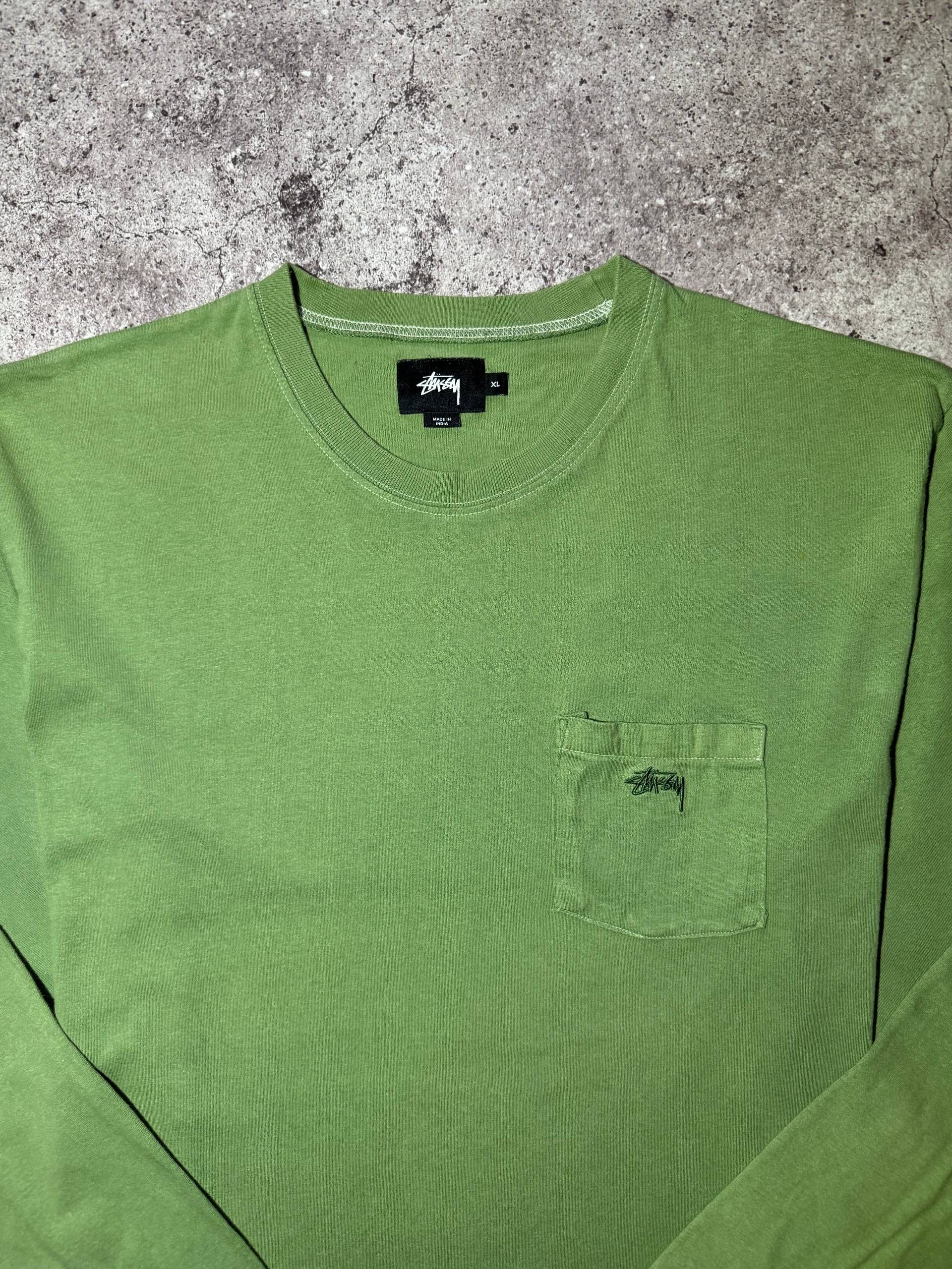 Stussy Stussy Vintage Green Streetwear Long Sleeve T-shirt Y2K Size US XL / EU 56 / 4 - 2 Thumbnail