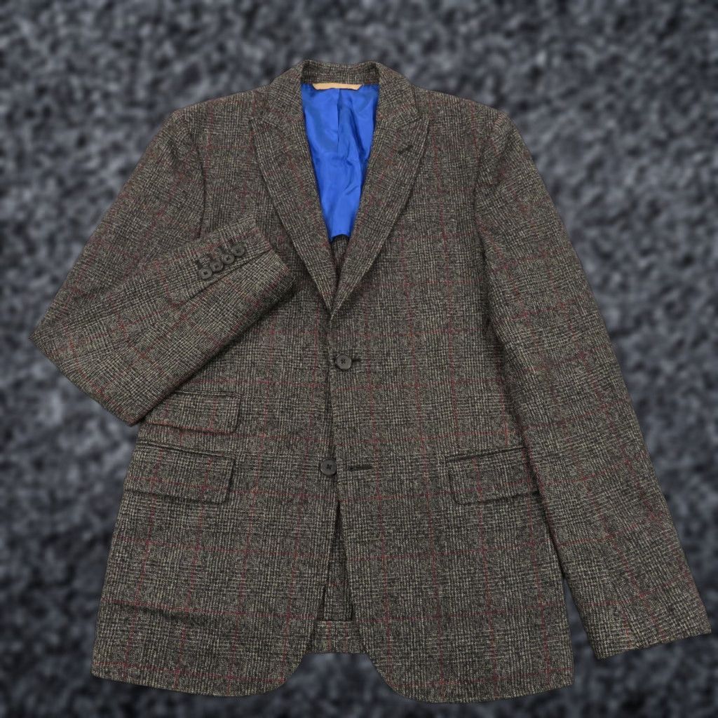 J.Lindeberg J Lindeberg Blazer 38L Charcoal Check Unstructured Sport Coat Subalpino Dandy Size 38R - 1 Thumbnail