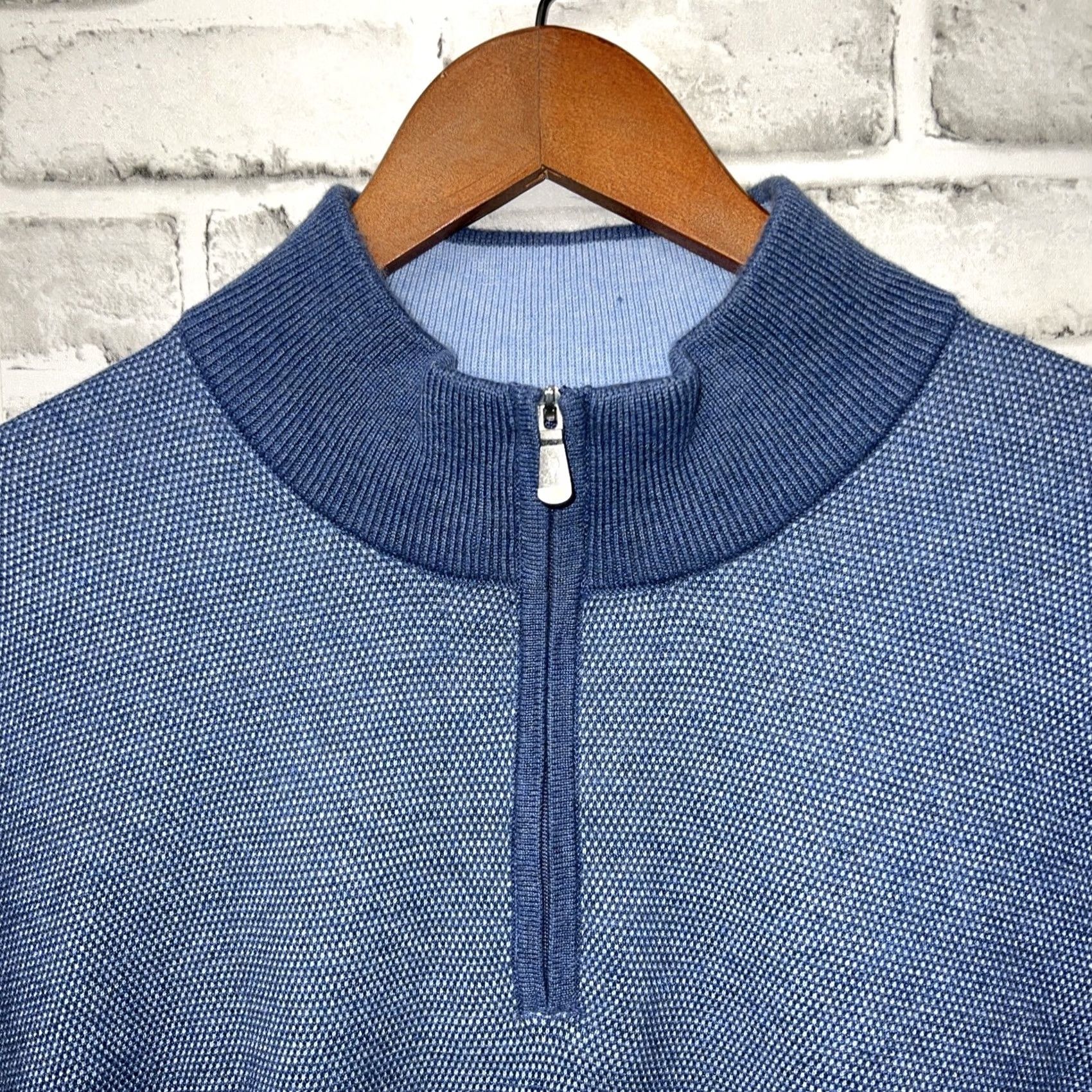 Tommy Bahama Tommy Bahama Island Zone Half Zip Pullover Sweater Mens Size L Blue Size US L / EU 52-54 / 3 - 2 Thumbnail