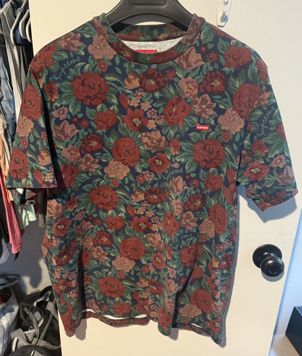 Supreme 20ss Small Box Logo Tee Teal Floral M Tシャツ シュプリーム 