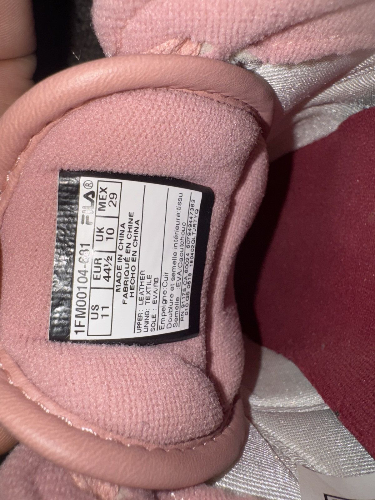 Fila Fila Light Pink Suede Size US 11 / EU 44 - 2 Thumbnail