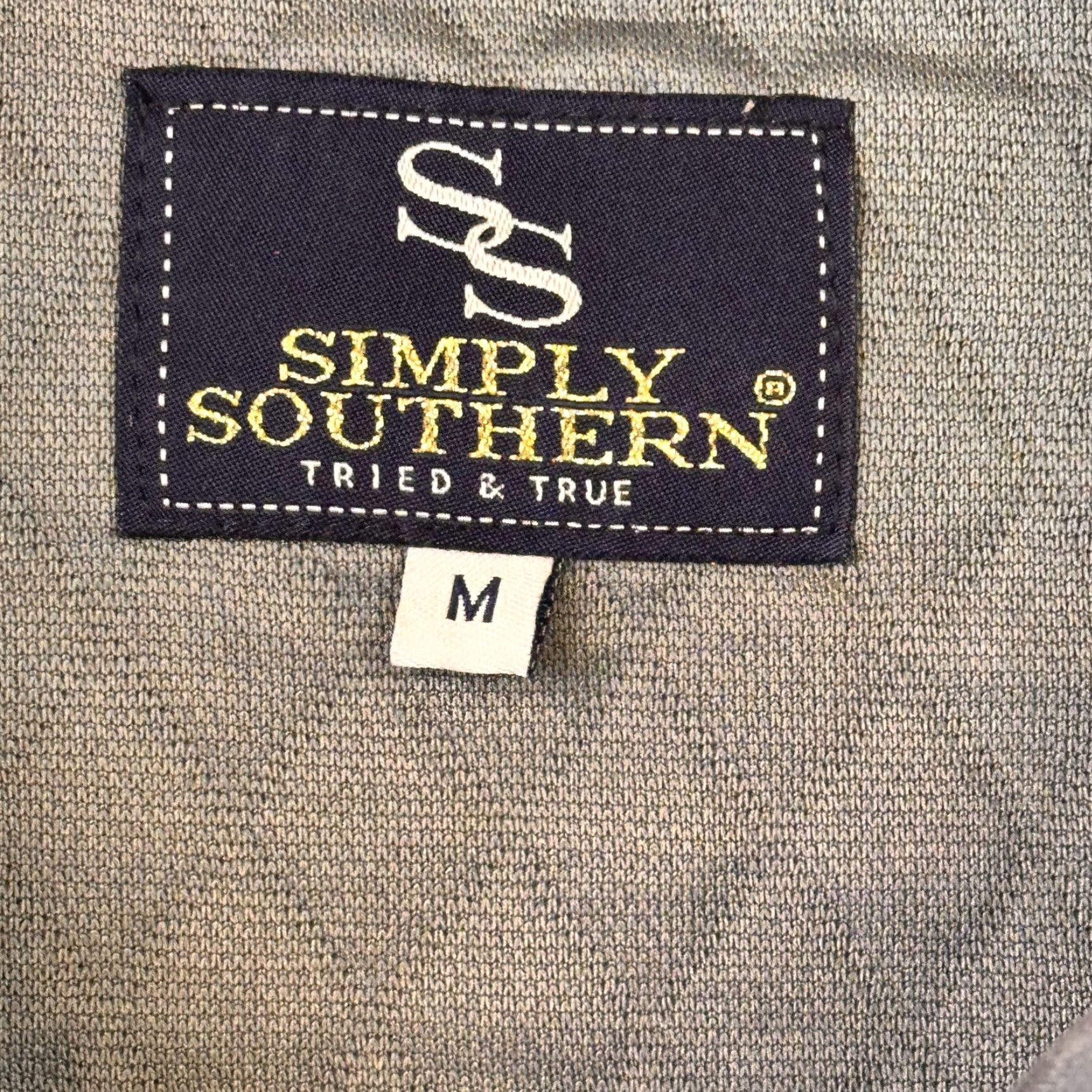 Vintage Simply Southern Sweatshirt Womens M Gray Quilted Snap Pullover Mock Neck Argyle/Diamond Size M / US 6-8 / IT 42-44 - 5 Thumbnail
