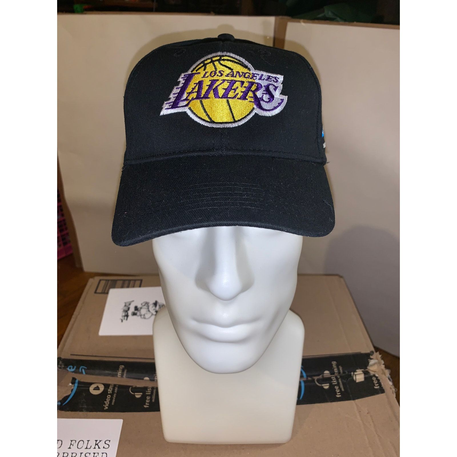 NBA Los Angeles Lakers Hat Black Adjustable Strapback NBA Cap Size ONE SIZE - 1 Thumbnail
