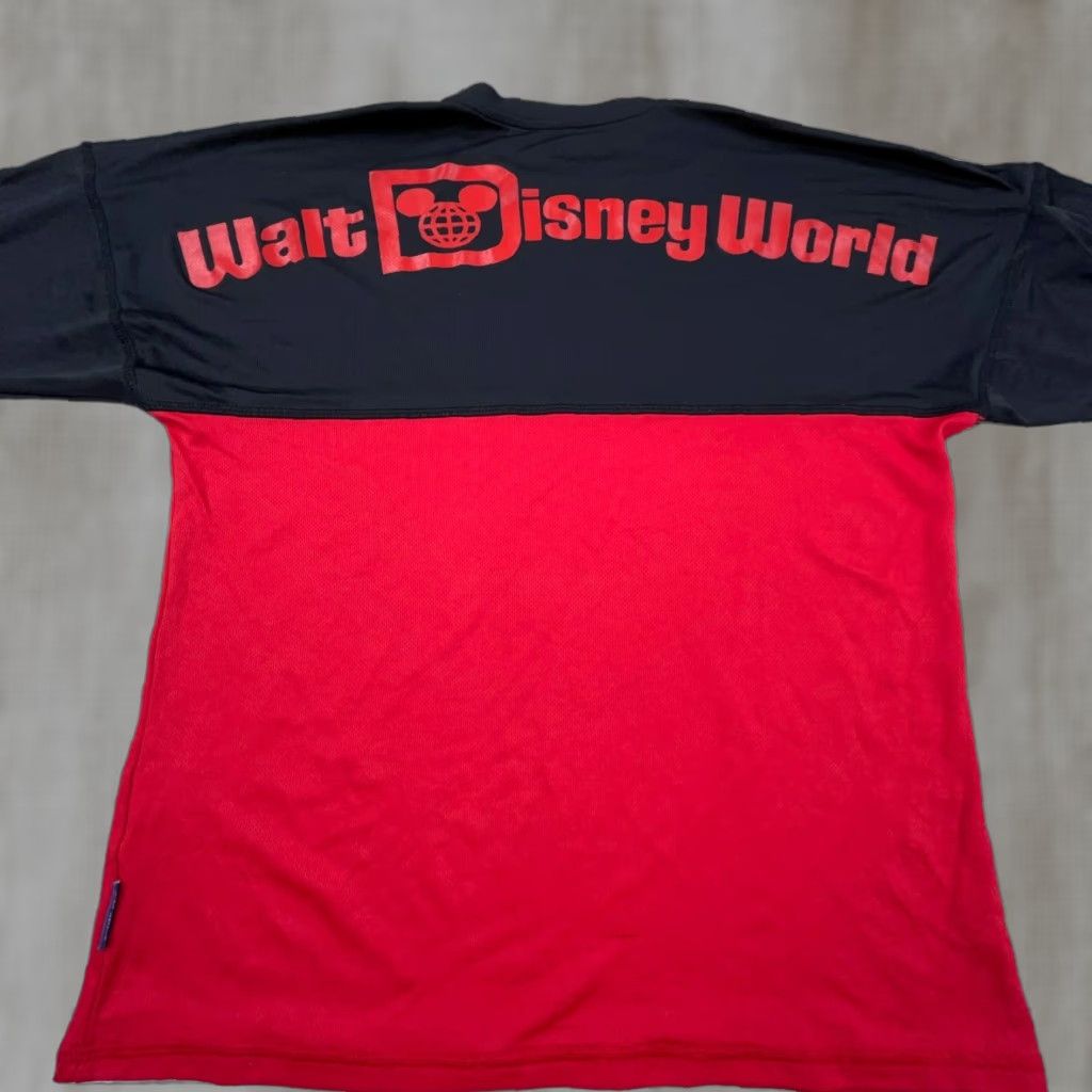 Disney Disney Spirit Jersey Shirt Women M Red Black Tee Polyester Performance Jersey All Seasons Casual Classic Theme 90s Womens Size M / US 6-8 / IT 42-44 - 1 Thumbnail