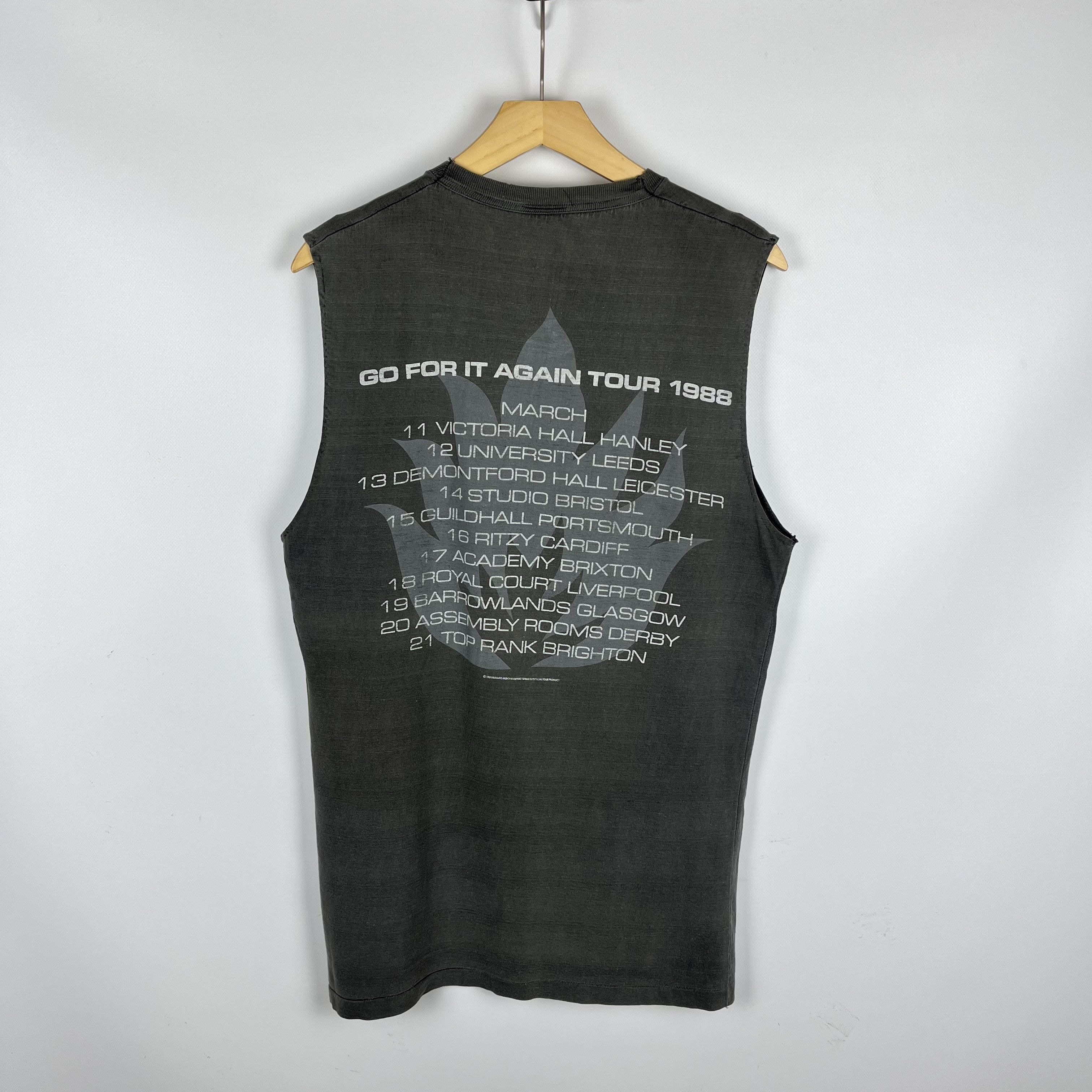 Band Tees Vintage Stiff Little Finger Band Tour Cropped T Shirt 1988 Size US L / EU 52-54 / 3 - 16 Thumbnail