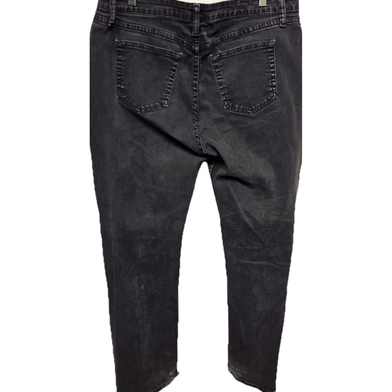 Lee Lee Riders Women’s Dark Gray Stretch Denim Jeans 18M Regular/18M Straight 28in Inseam Size 40" / US 18 - 4 Thumbnail