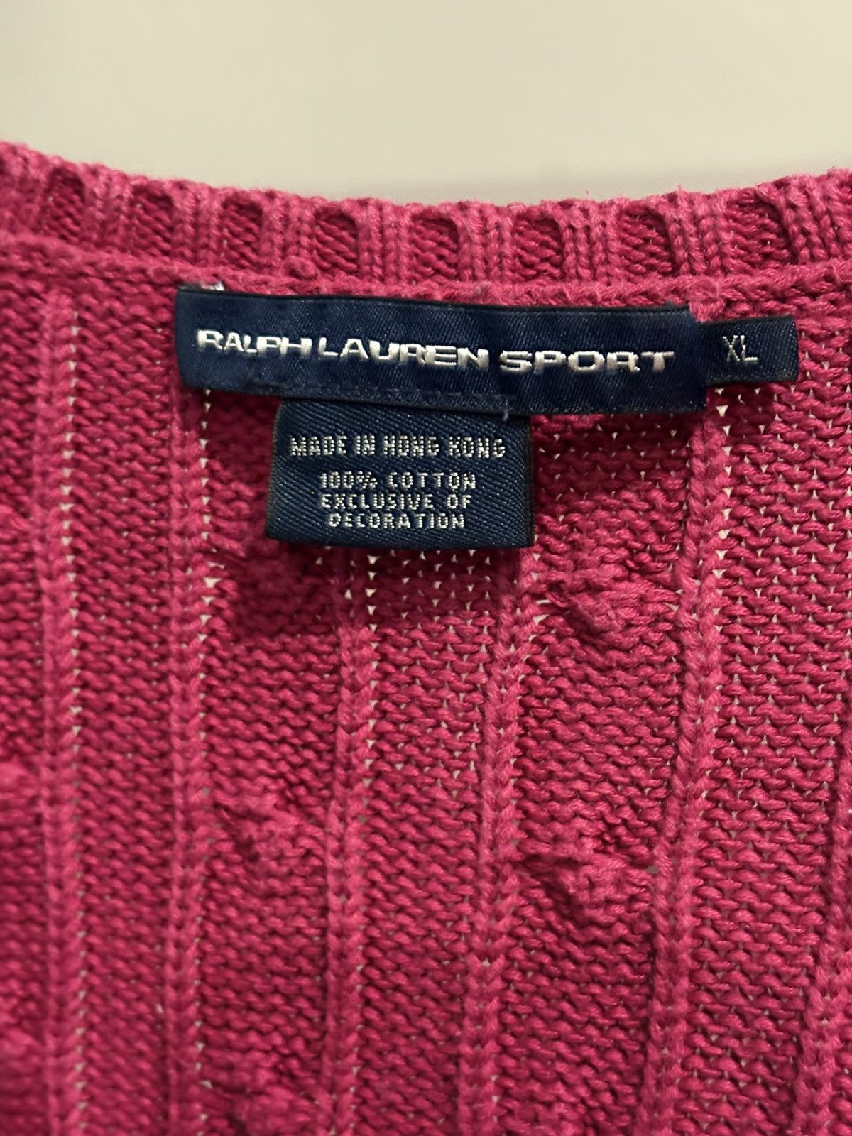 Ralph Lauren Sport Ralph Lauren Sport Cable-Knit Jumper & Sweater Men’s Pink XL Size XL / US 12-14 / IT 48-50 - 6 Thumbnail