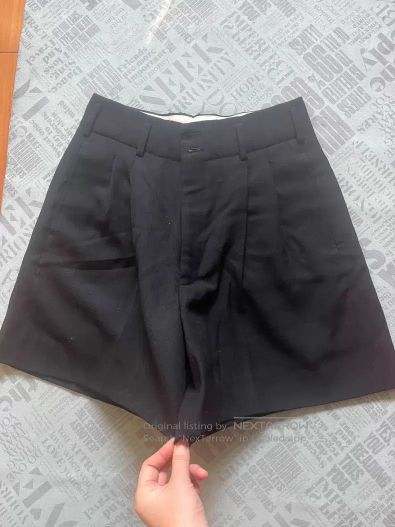 Comme Des Garcons size S Wool black shorts