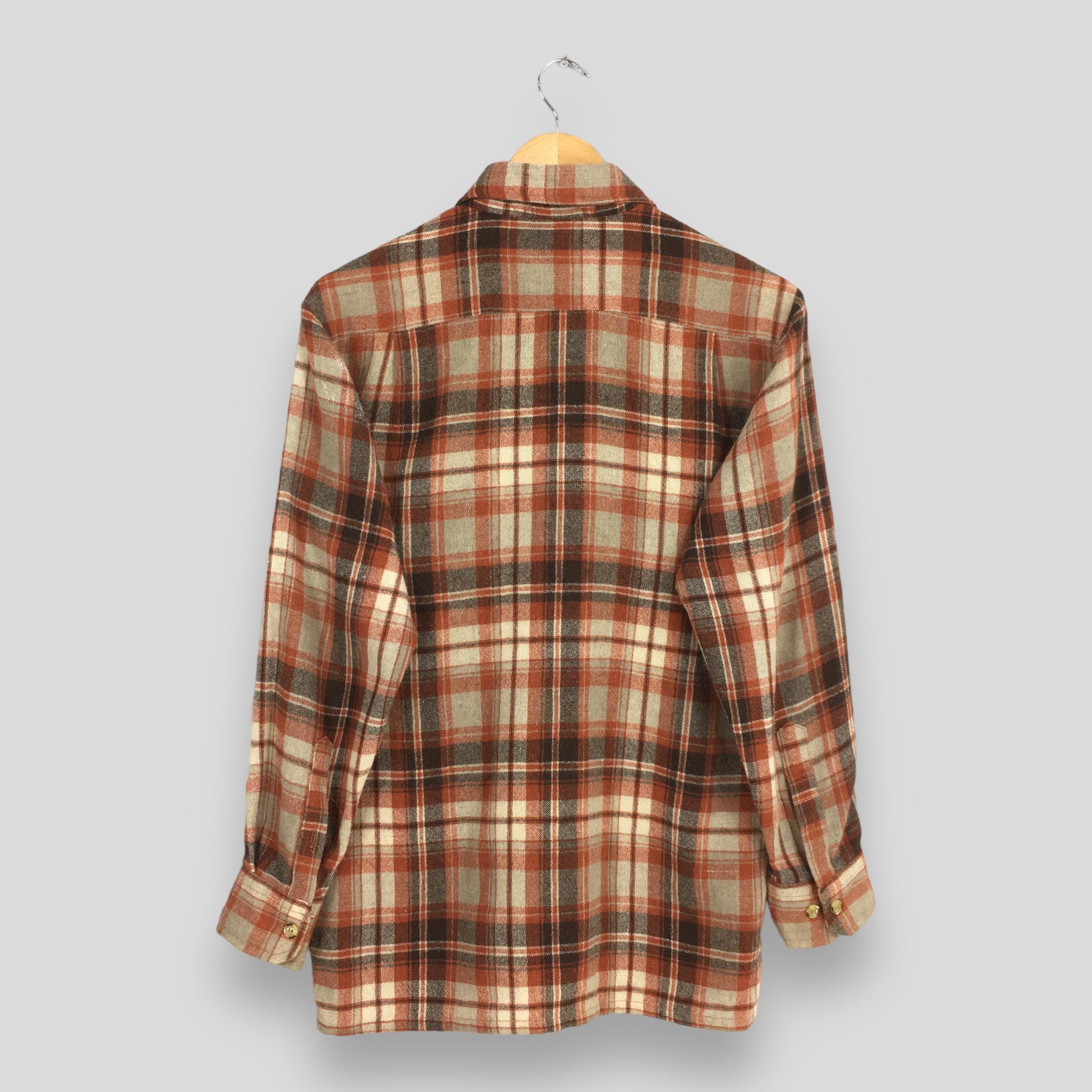 Flannel Vintage 1980s Plaid Shadow Tartan Checkered Shirt Small Size US S / EU 44-46 / 1 - 7 Thumbnail