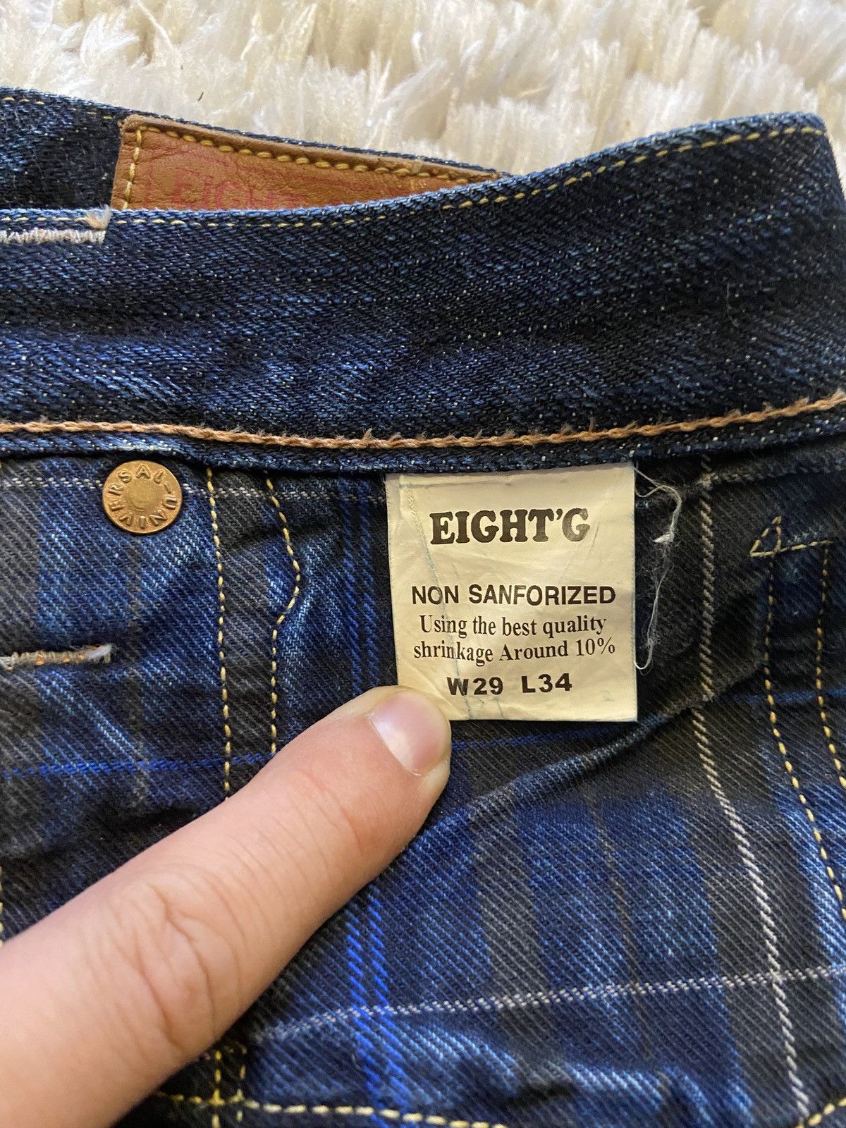 EIGHT-G Jean Eight-G Lot 402 WW2 1944 Selvedge 17oz Made in Japan Size US 29 - 12 Thumbnail