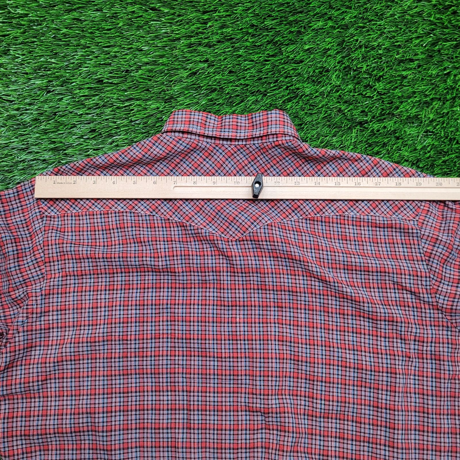 Wrangler VTG 80s Wrangler Pearl Snap Western Shirt Mens XL USA Plaid Size US XL / EU 56 / 4 - 13 Thumbnail