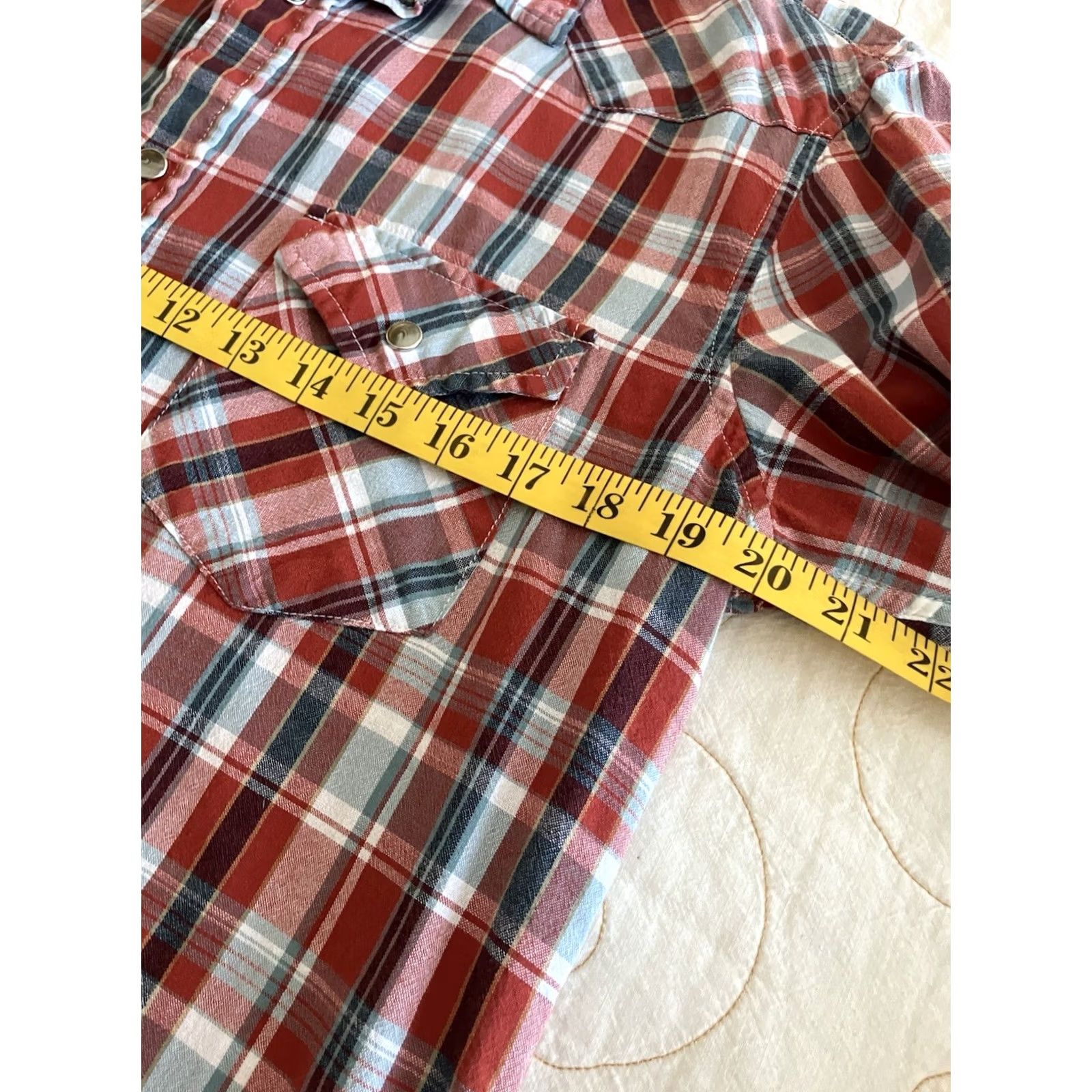Pendleton VINTAGE Pendleton Shirt Mens M Red Frontier Plaid Pearl Snap Long Sleeve Button-Up Classic Fit Size US M / EU 48-50 / 2 - 5 Thumbnail