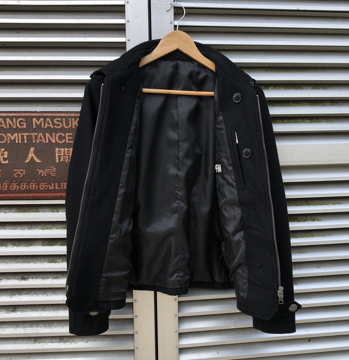PPFM PPFM Woolen Double Breasted Design Zipper Jacket Size US M / EU 48-50 / 2 - 13 Thumbnail