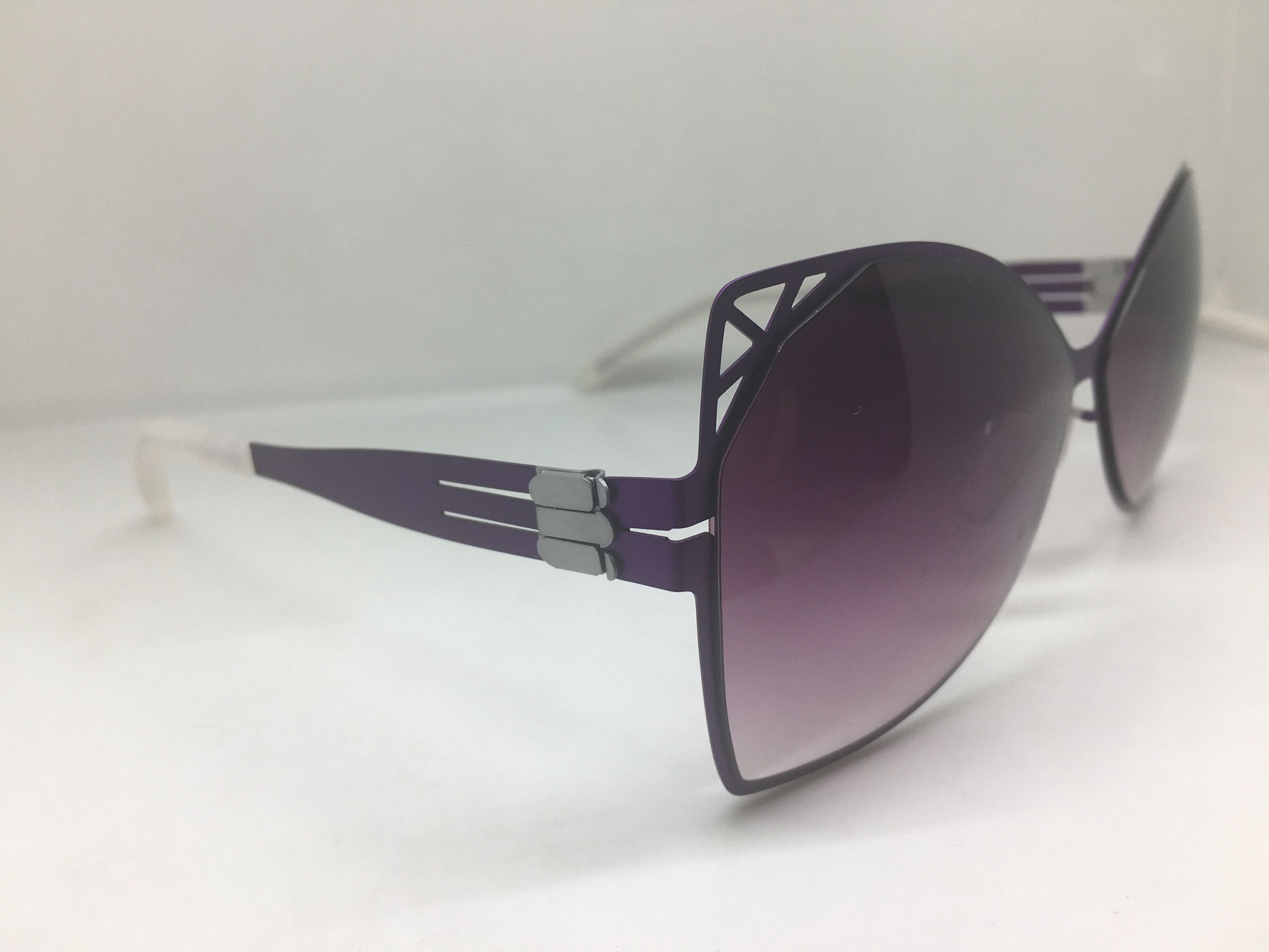 Other Purple Alloy AsymmetricCat Eye Sunglasses Frame Size ONE SIZE - 3 Thumbnail