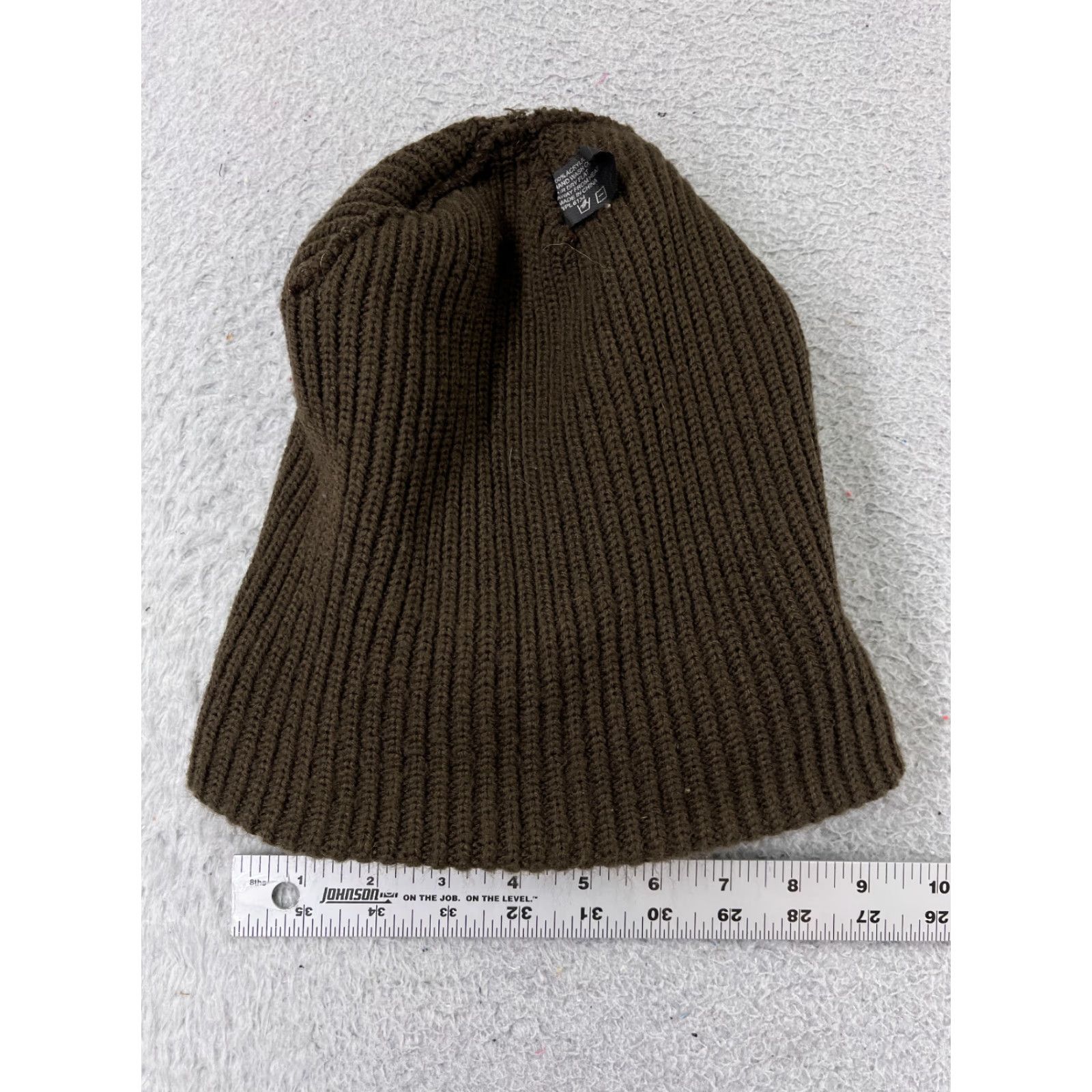 Vintage VINTAGE Beanie Toque Adult One Size Brown Double Knit 100% Acrylic Winter Snow Ski Size ONE SIZE - 4 Thumbnail