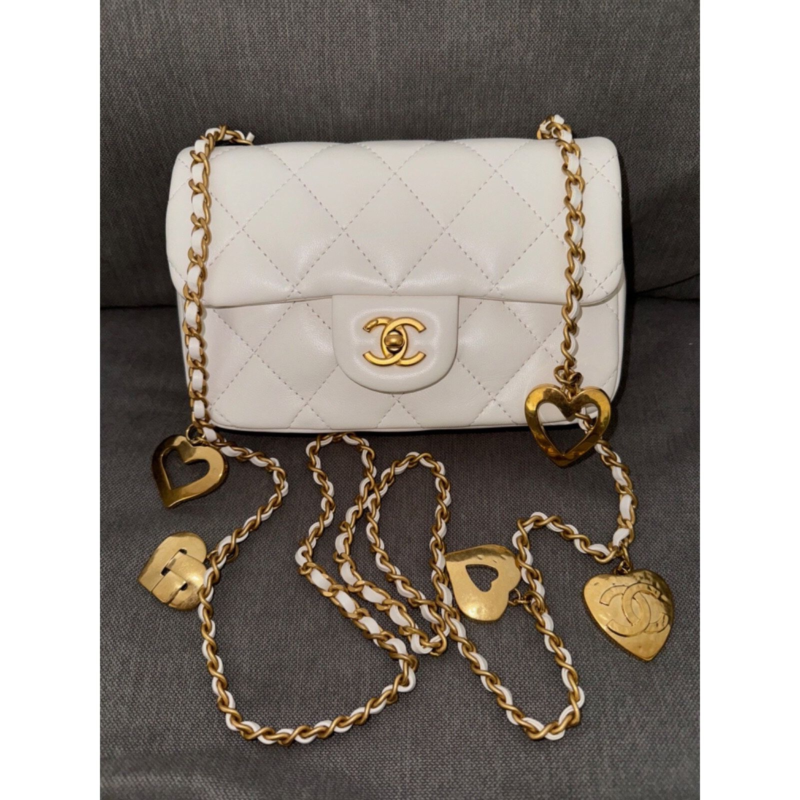 Chanel Chanel Mini Flap Open Heart Gold Logo Shoulder Crossbody Bag Size ONE SIZE - 3 Thumbnail