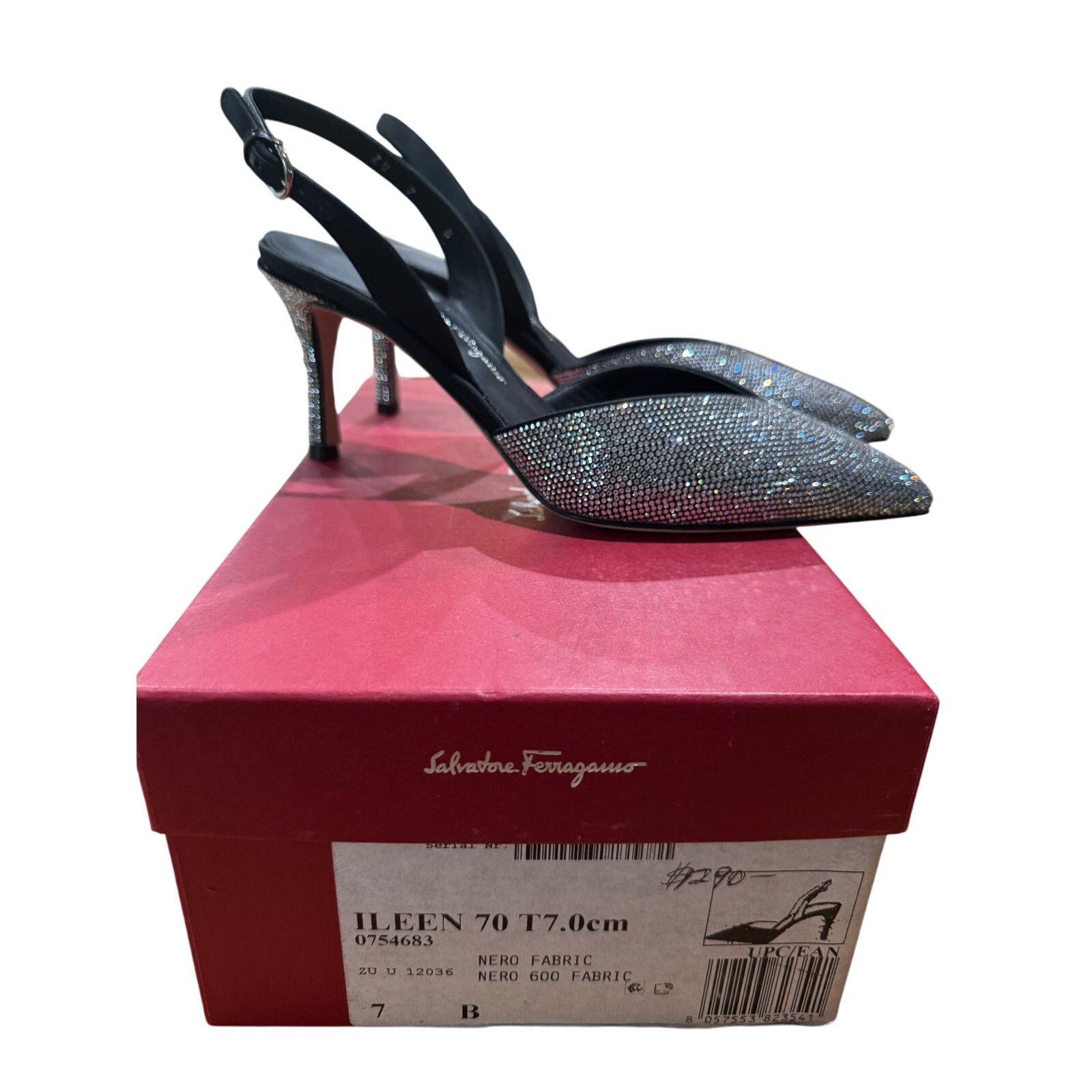 Salvatore Ferragamo Salvatore Ferragamo Ileen 70 Crystal-Embellished Pumps sz. 7 Size US 7 / IT 37 - 6 Thumbnail