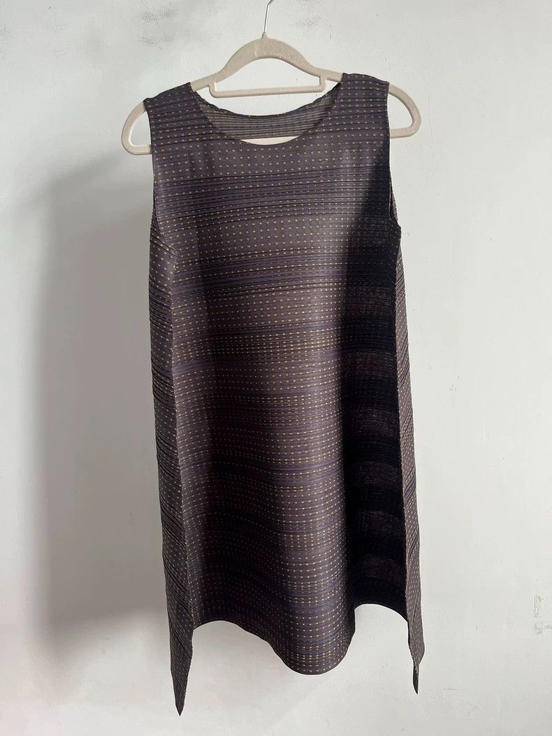 Issey Miyake Issey Miyake Sleeveless Striped Top - dmc Size US M / EU 48-50 / 2 - 1 Thumbnail