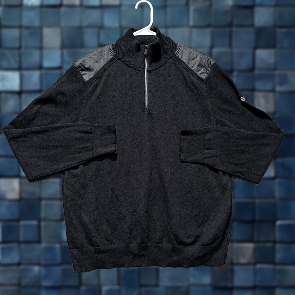 Harley Davidson Harley-Davidson Sweater Mens Large Black Wool Blend 1/4 Zip Patch Logo Pullover Knit Winter Casual Ribbed Mock Neck Shirt Size US L / EU 52-54 / 3 - 1 Thumbnail