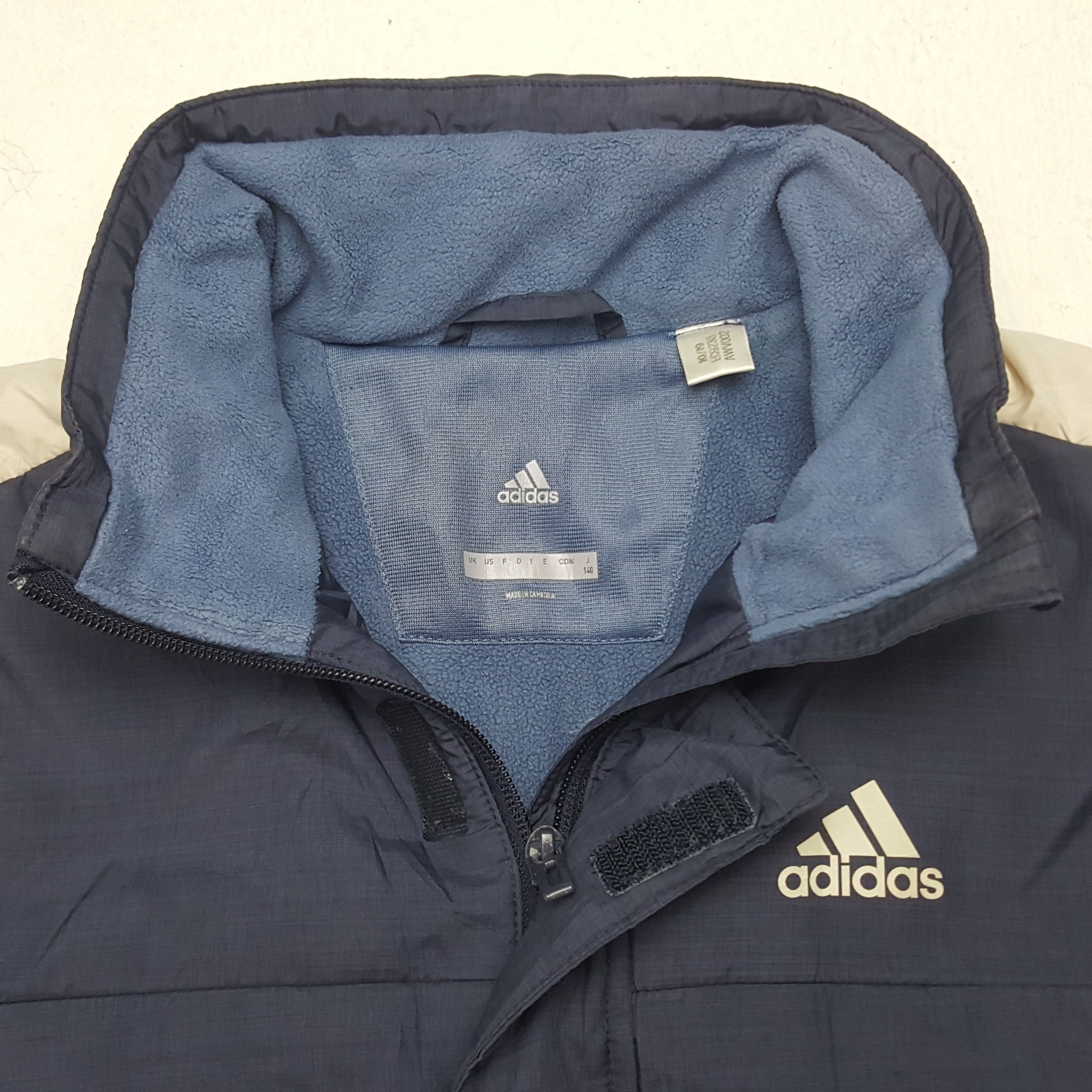 Adidas × Vintage Vintage Adidas Tree stripes Puffer Coat Jacket Size US XS / EU 42 / 0 - 5 Thumbnail