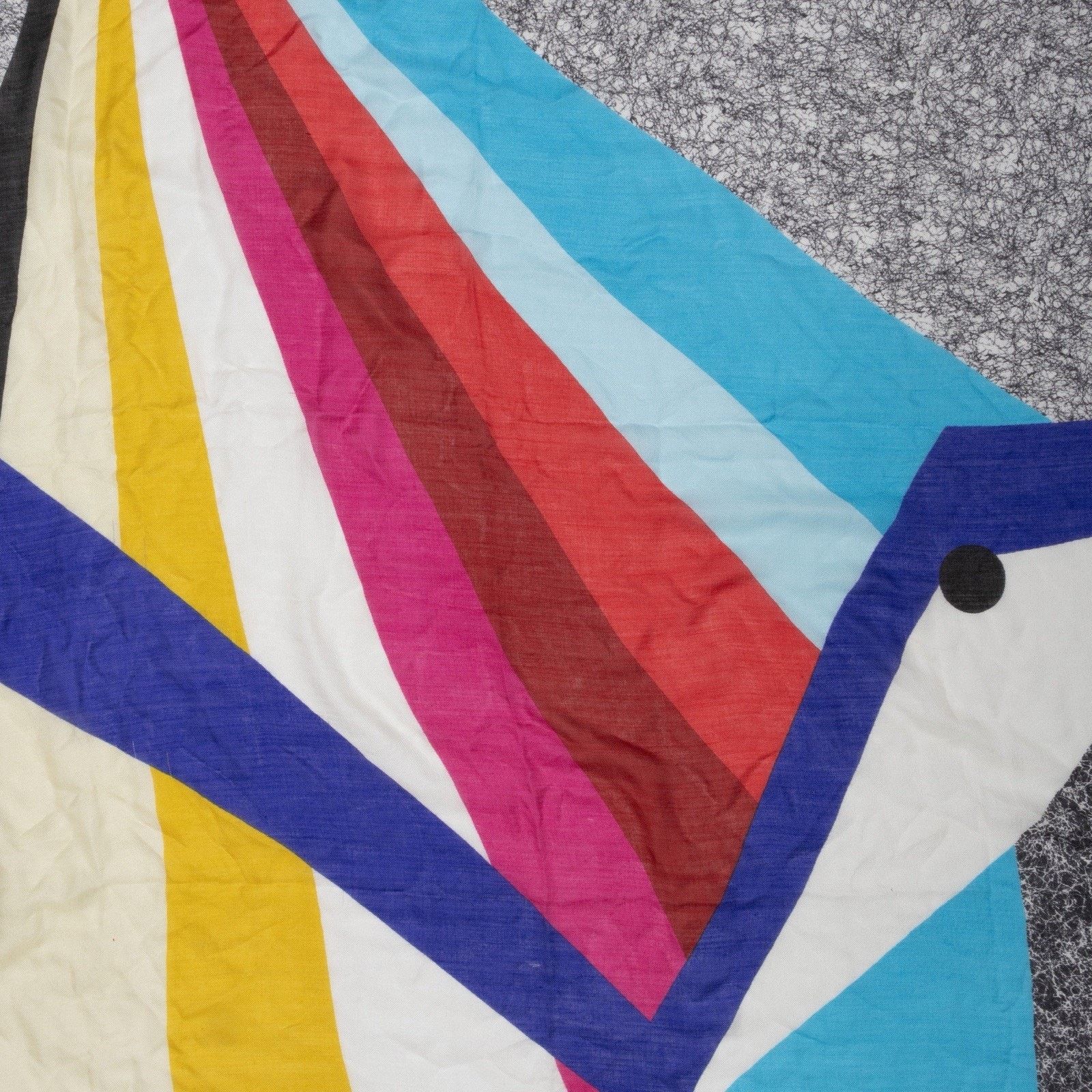 Fendi FENDI Abstract Geometric Birds Wool/Silk Square Scarf Shawl Size ONE SIZE - 3 Thumbnail