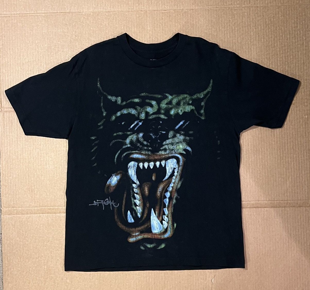 Travis Scott Hyaena Laughing Dog Short Sleeve Shirt Size US L / EU 52-54 / 3 - 1 Thumbnail