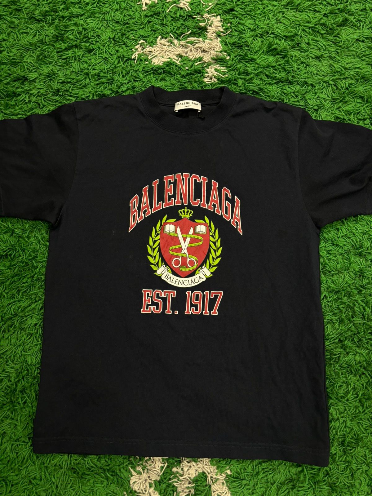 Pre-owned Balenciaga T Shirt Medium Navy
